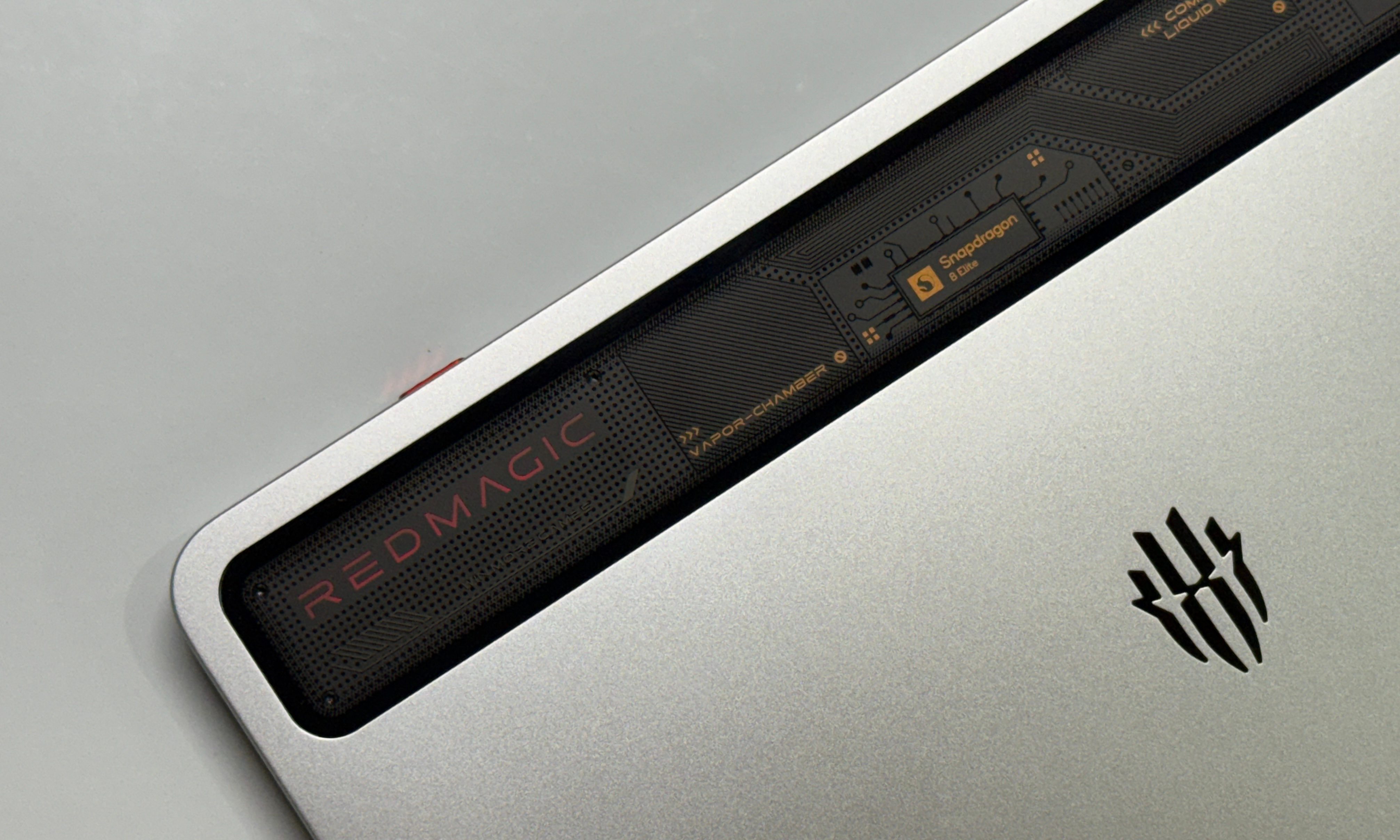 Close-up view of Red Magic Astra tablet.