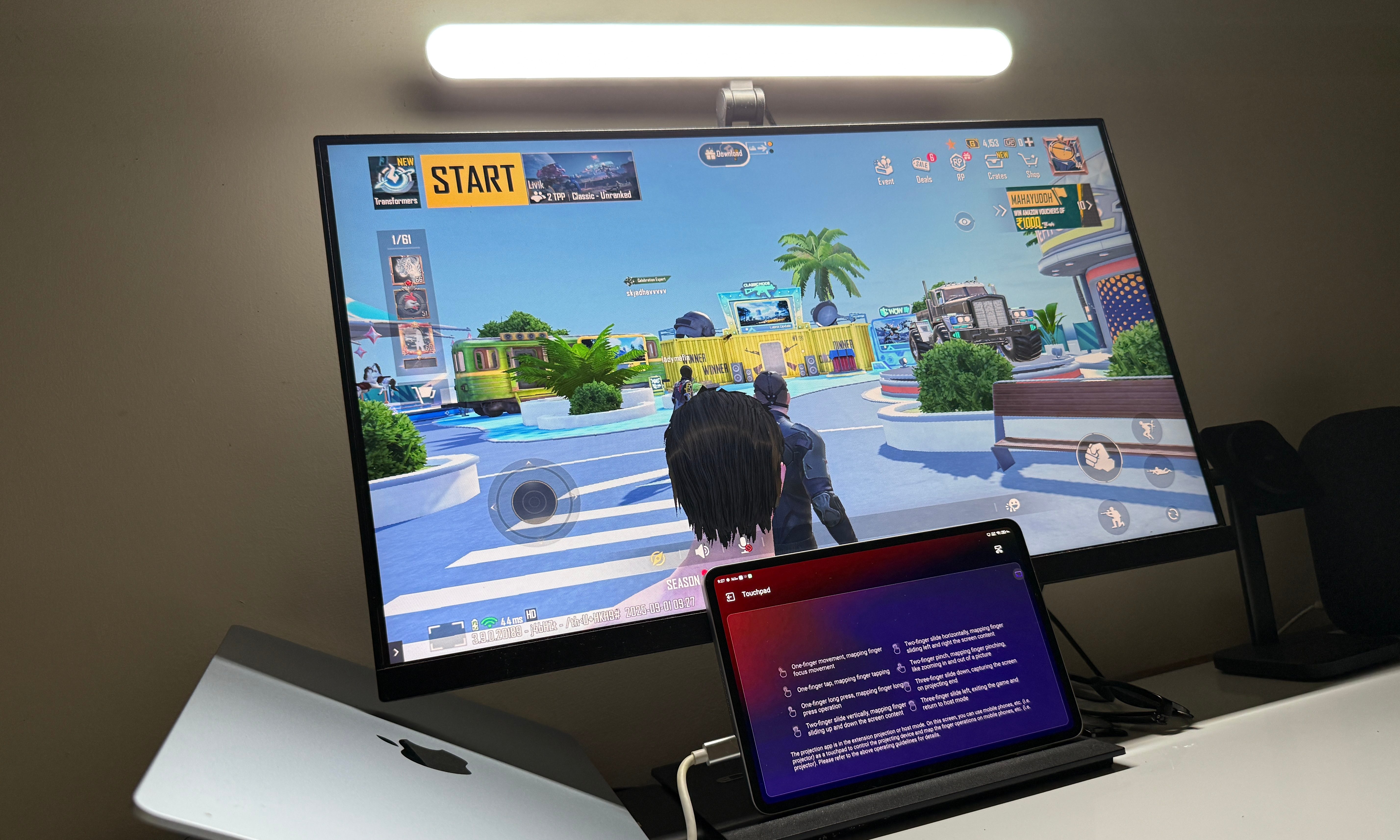 6. Red Magic Astra tablet connected to a monitor.