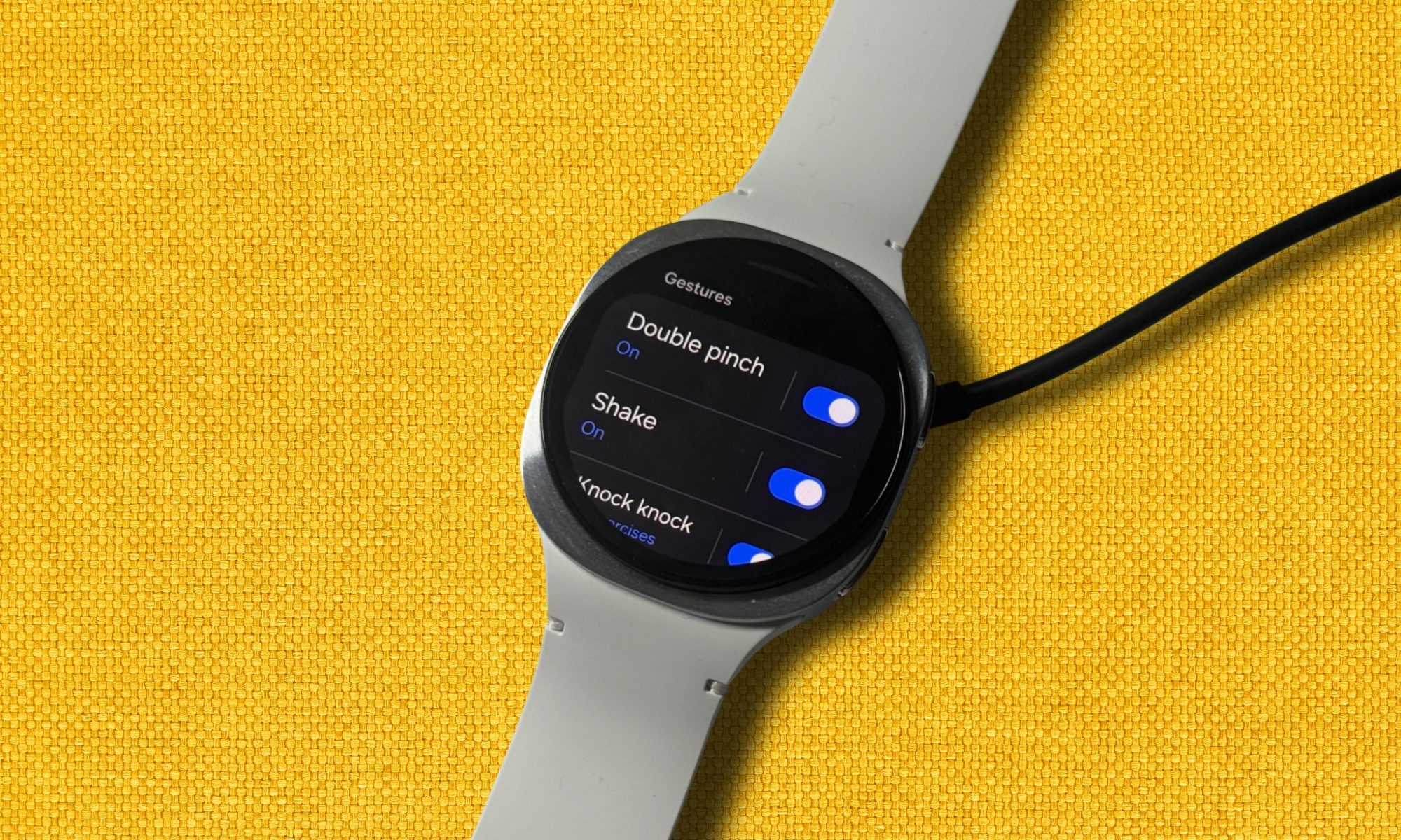 Charging a Samsung Galaxy Watch 8.