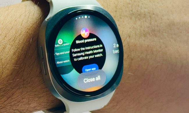 Blood pressure on Samsung Galaxy Watch 8.