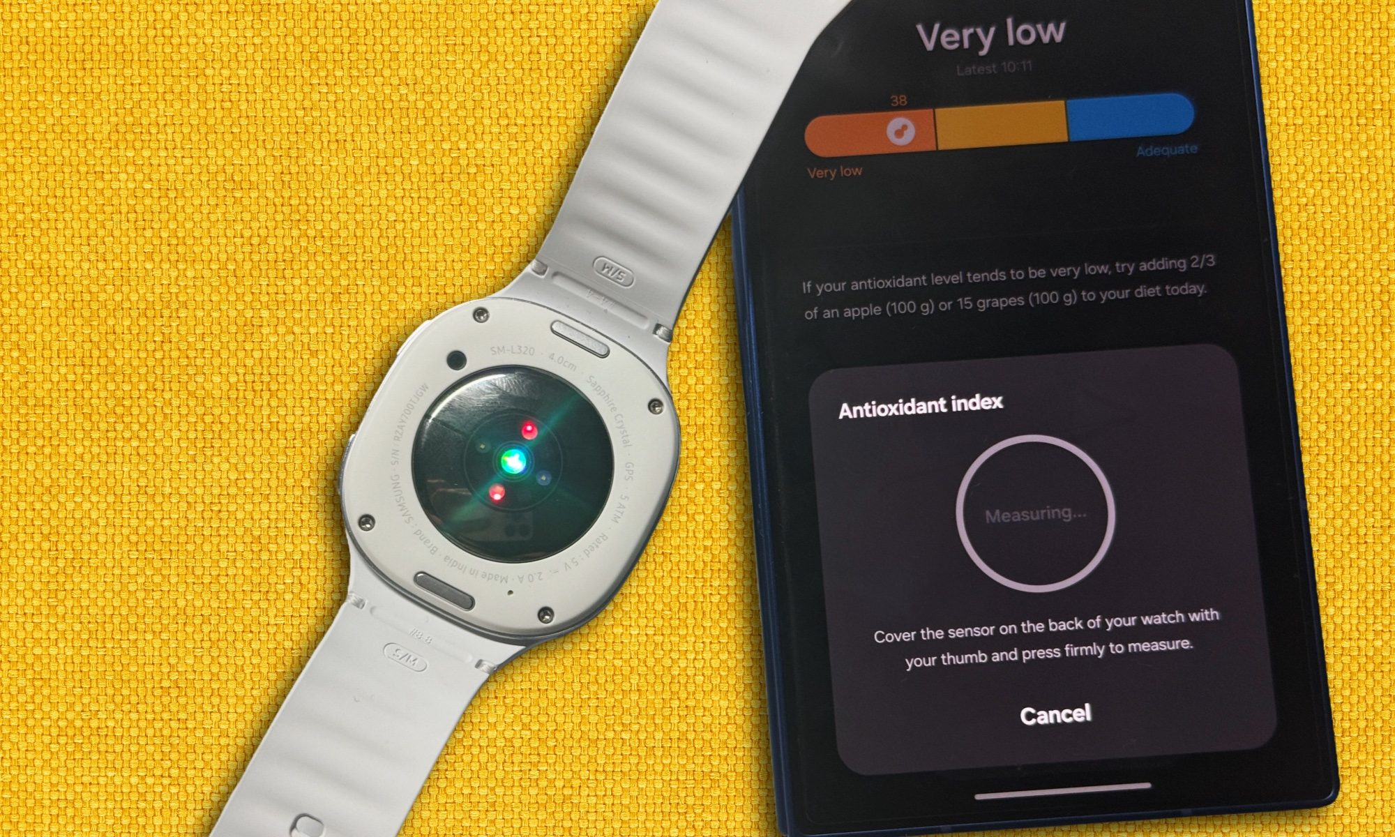 Indexing on Samsung Galaxy Watch 8.