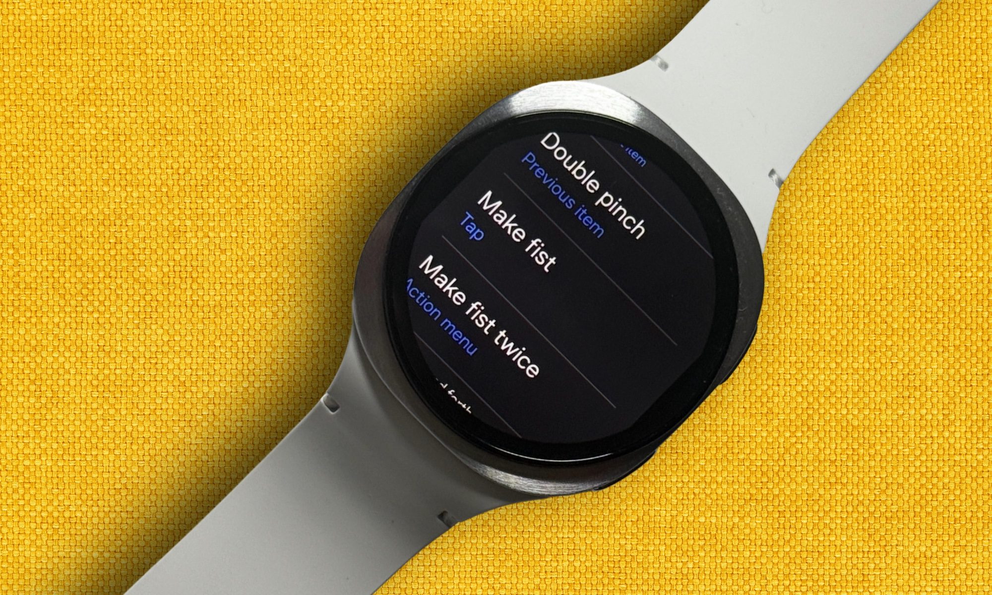 Gestures on Samsung Galaxy Watch 8.