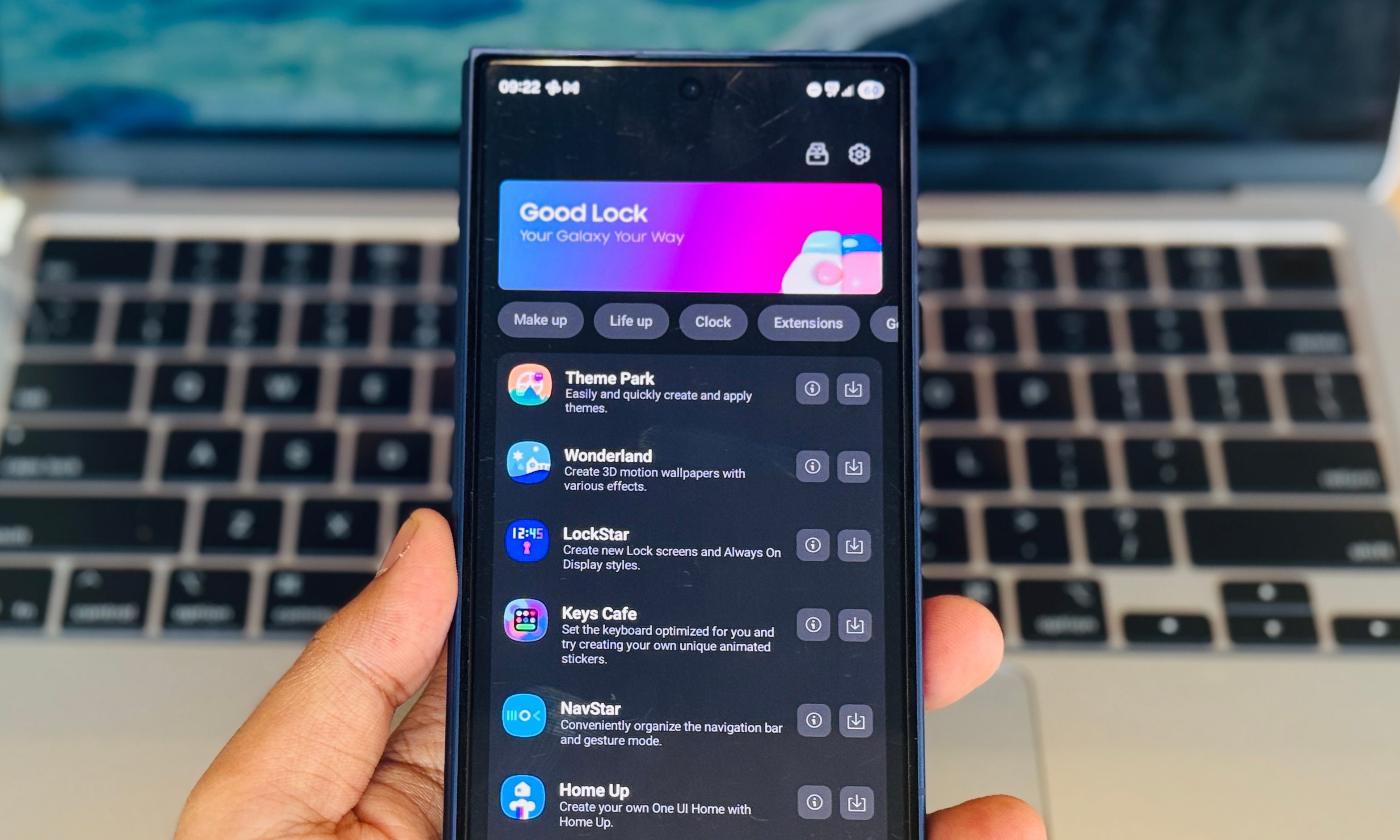 Good Lock modules on Samsung Galaxy Z Fold 7.