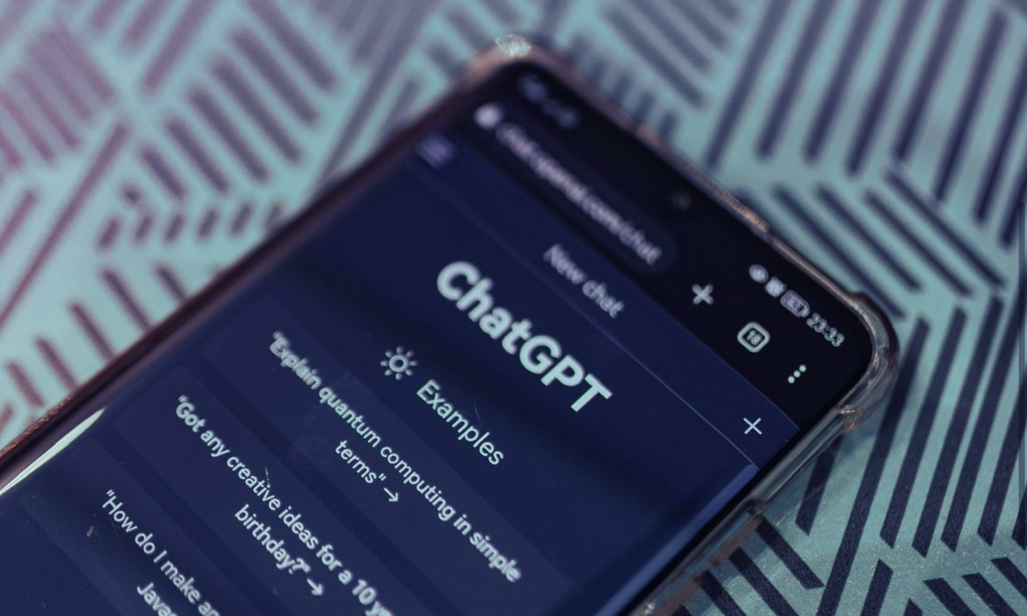 ChatGPT on a phone.