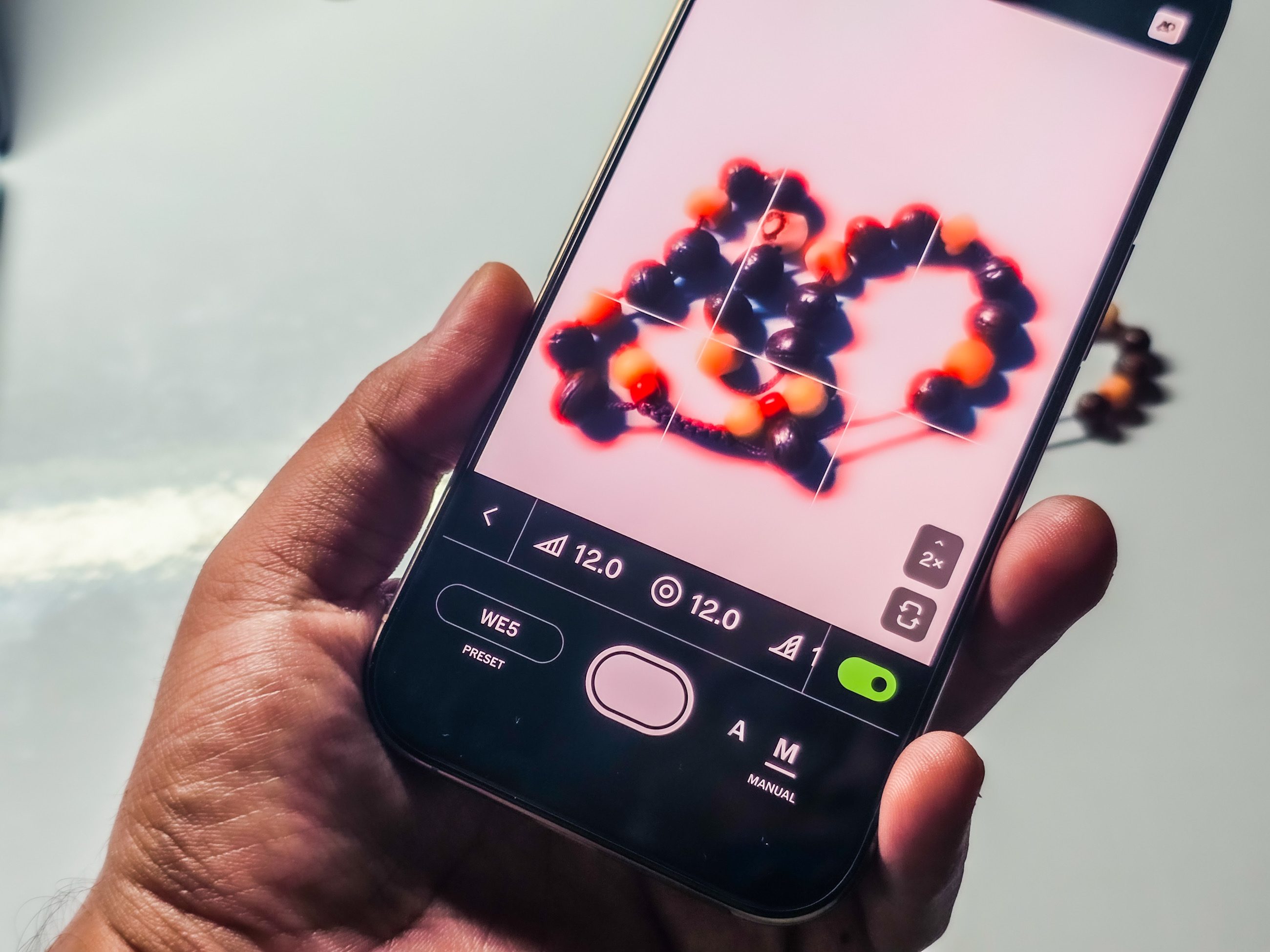 Controls in the VSCO Capture app.
