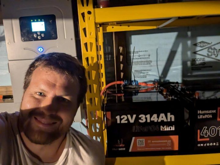 guy standing in front of battery