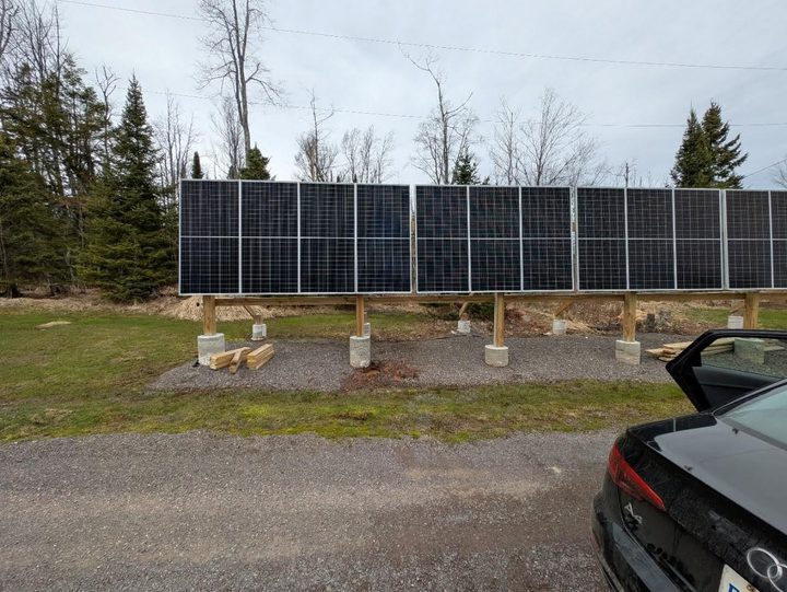 homemade solar panel cluster