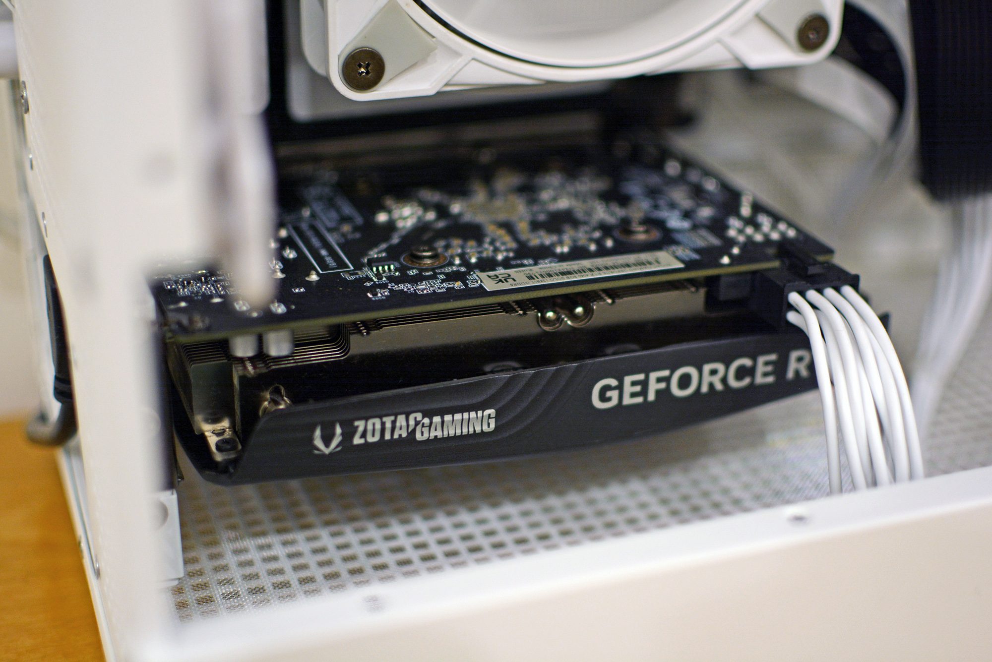 The Zotac GeForce RTX 4060 Solo GPU in a mini-ITX gaming PC