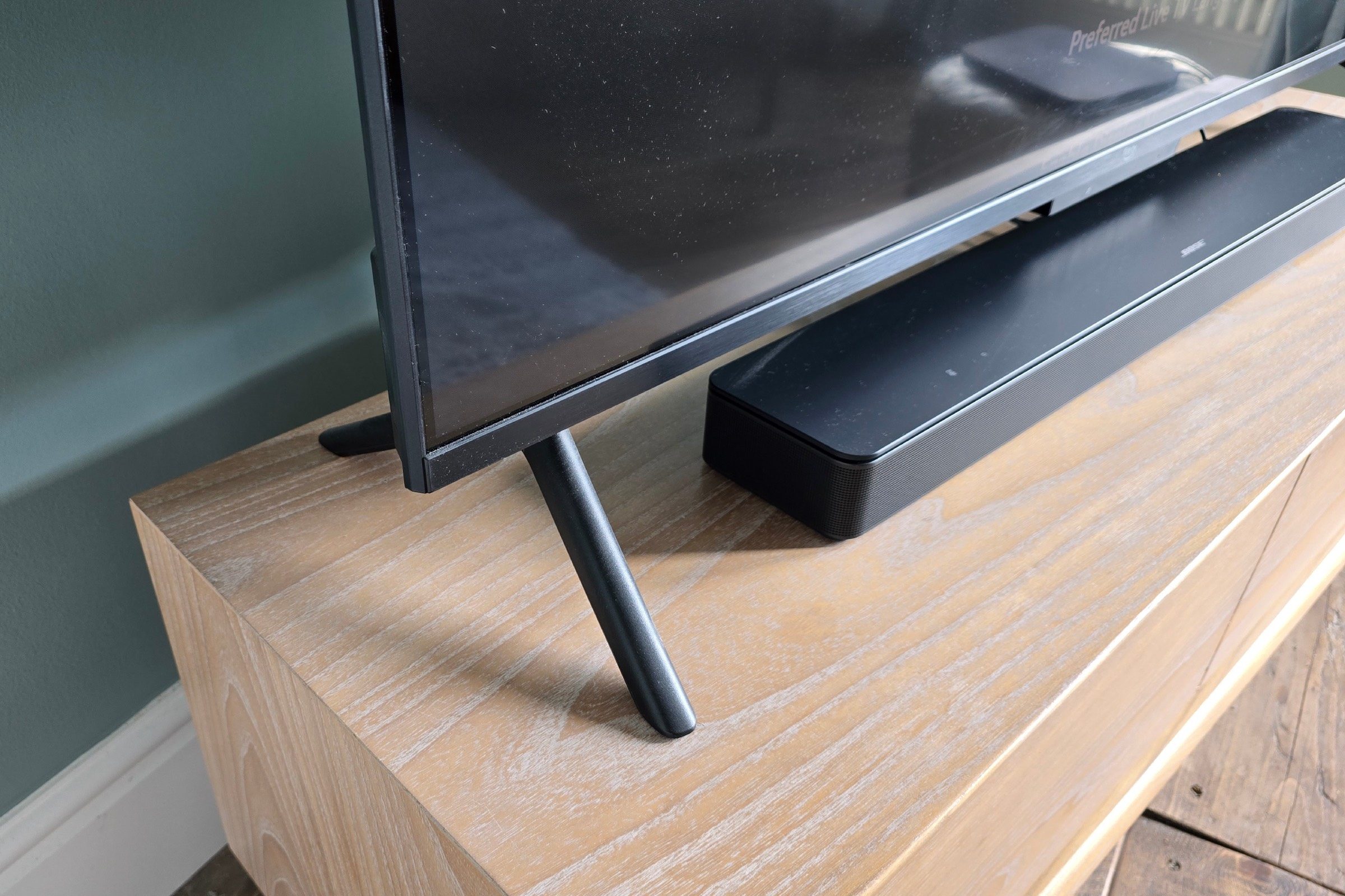 Close up of feet on Amazon Fire TV