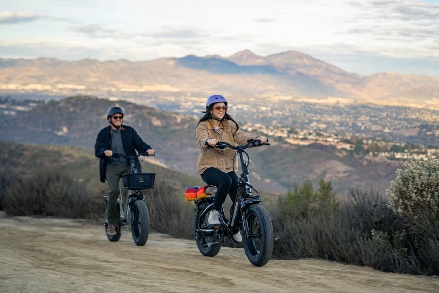 People riding the Aventon Sinch 2.5 e-bike.