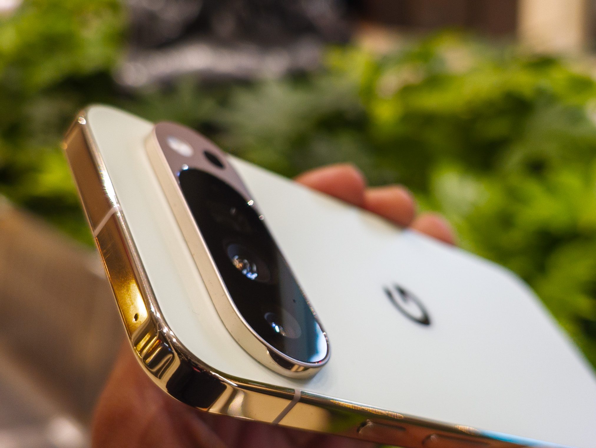 Close up of the camera on the Google Pixel 10 Pro XL in Jade