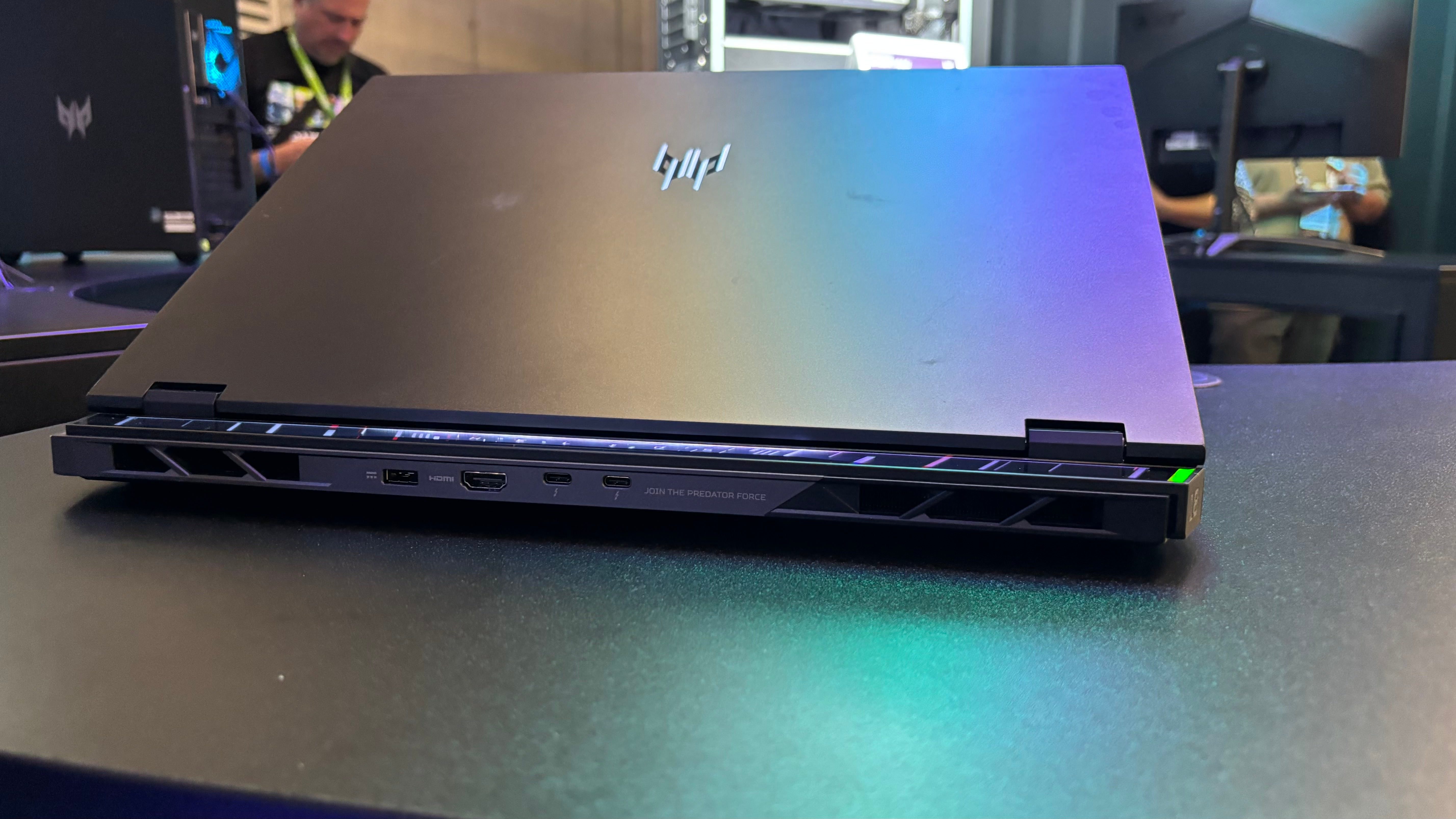 Acer Predator Helios 18P AI lid on show at IFA 2025.