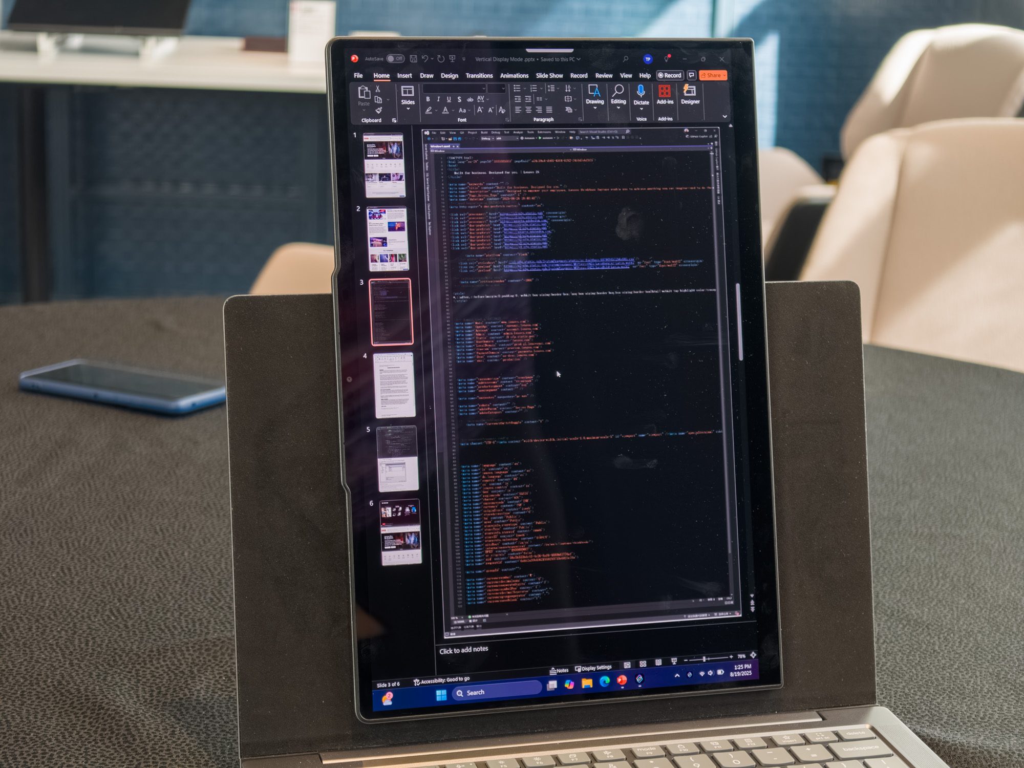 Lenovo ThinkBook VertiFlex Concept announced at IFA 2025