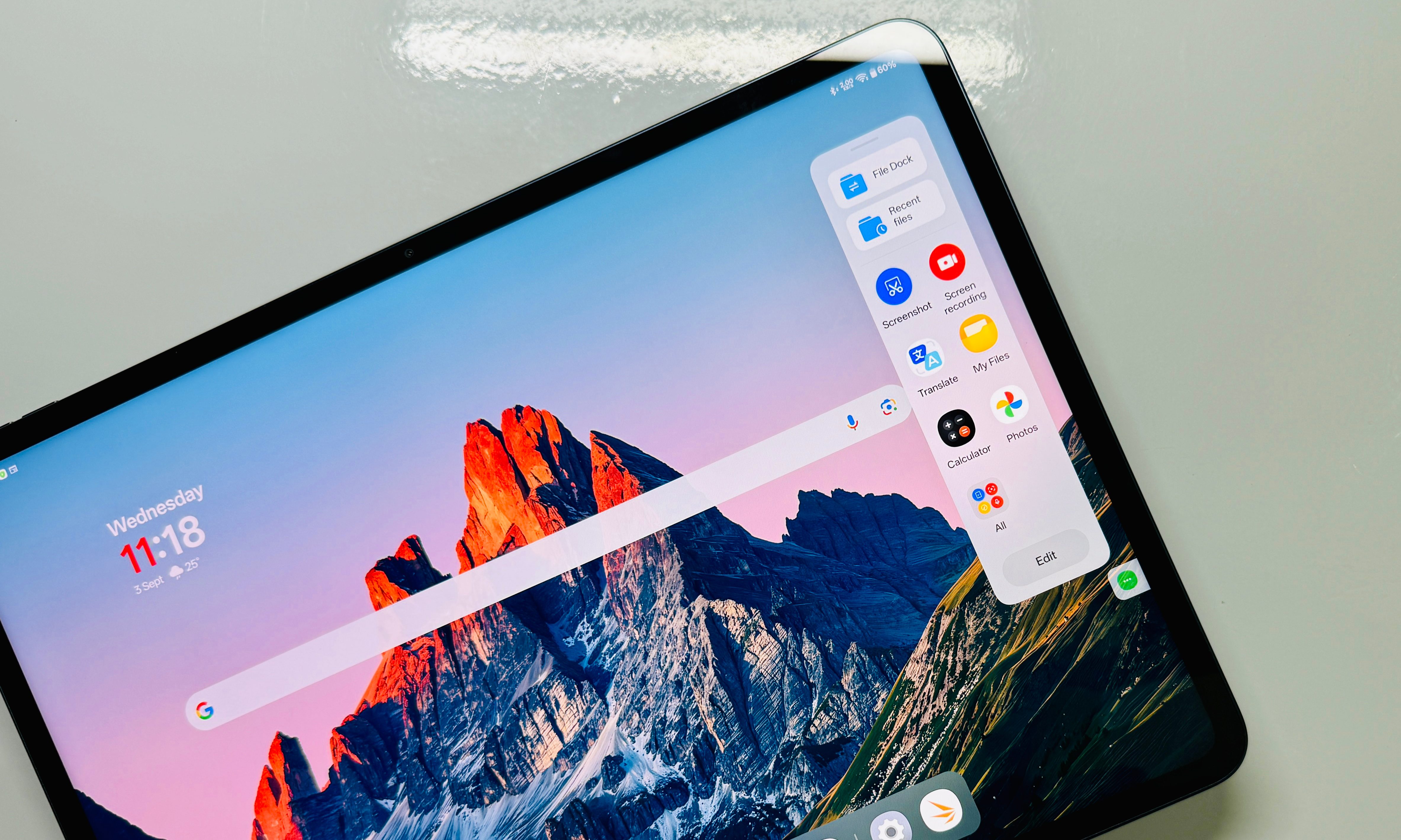 Side panel of OnePlus Pad 3.