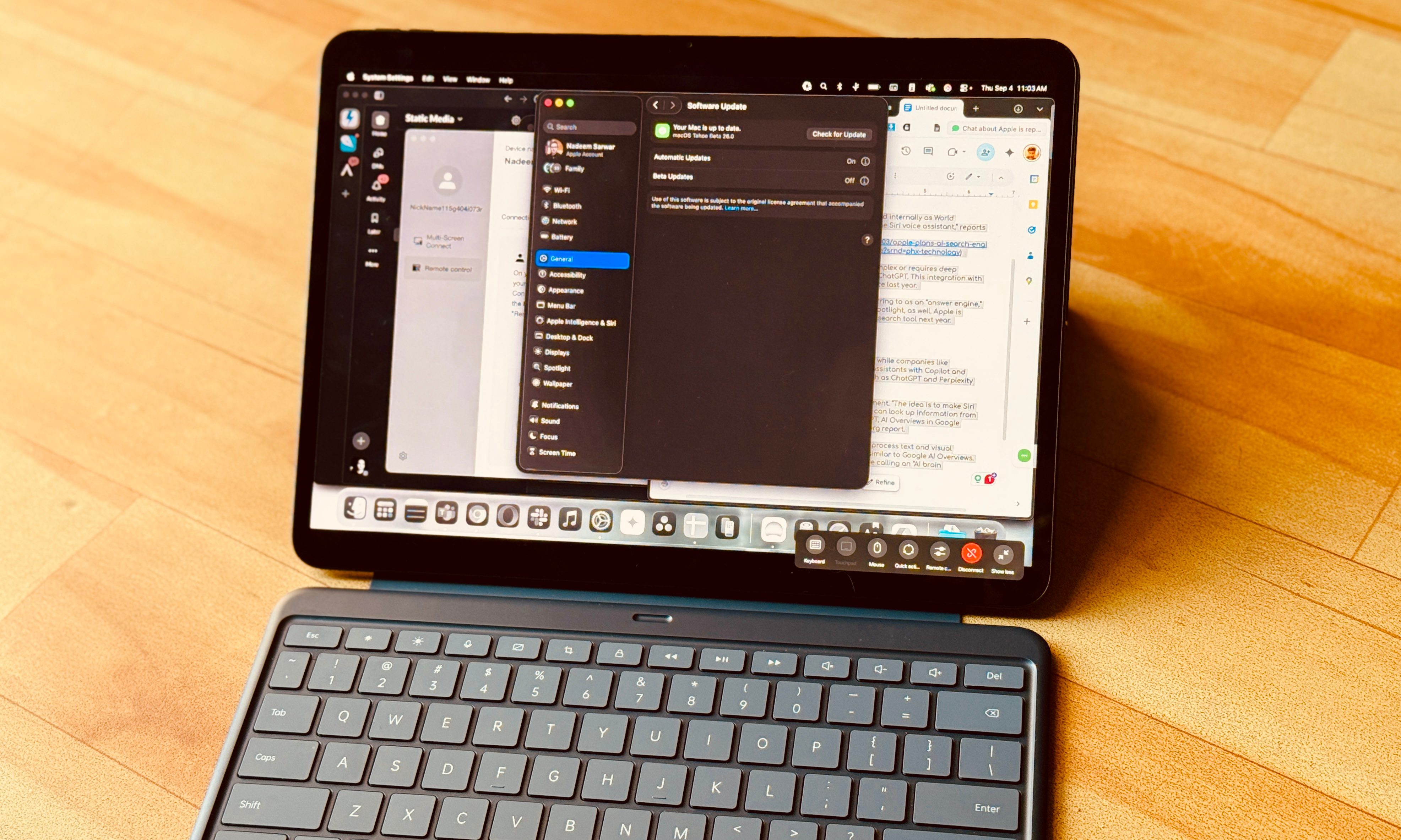 Remote Mac on OnePlus Pad 3.