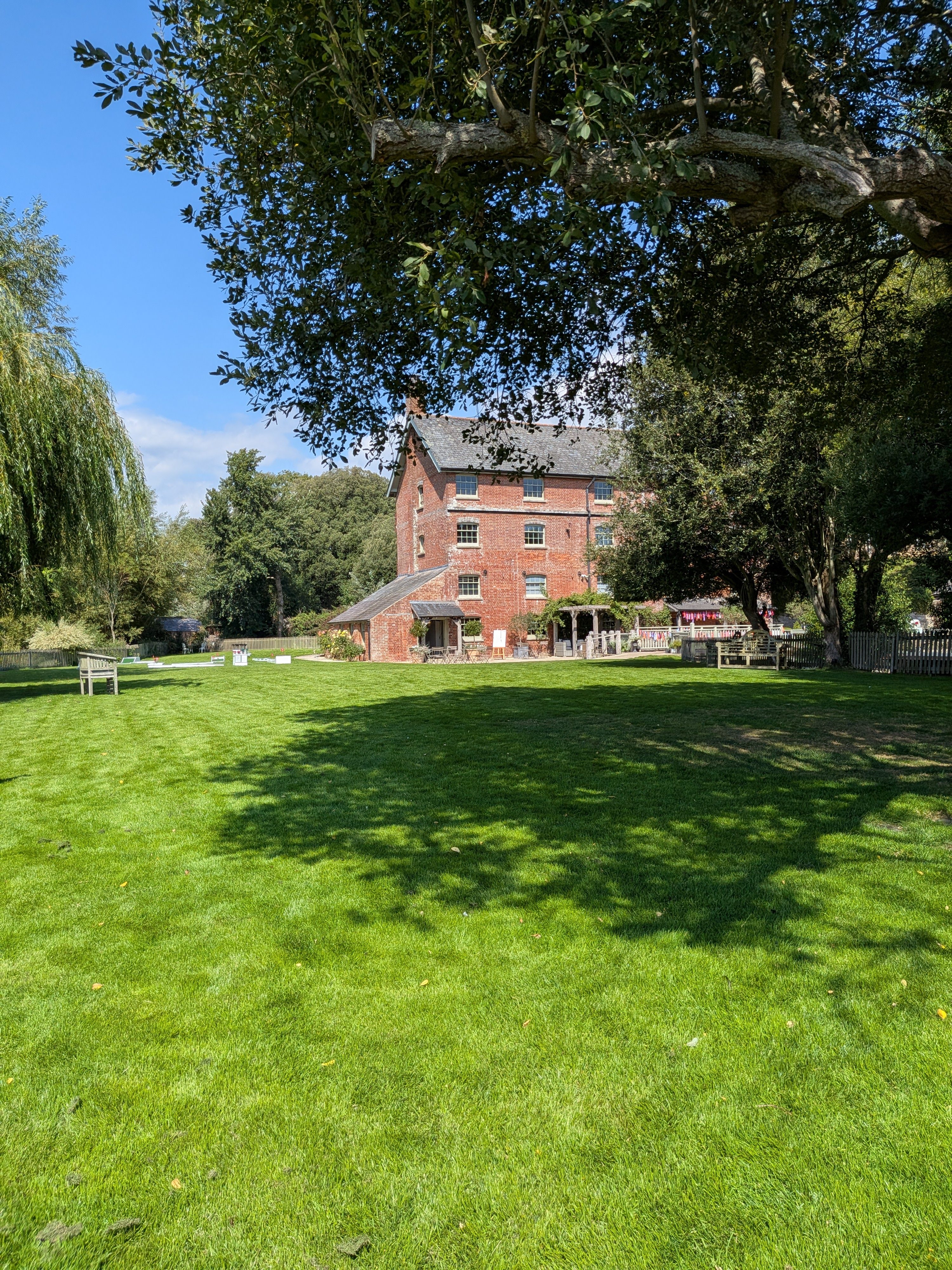 A wedding venue at an old mill in the British countryside