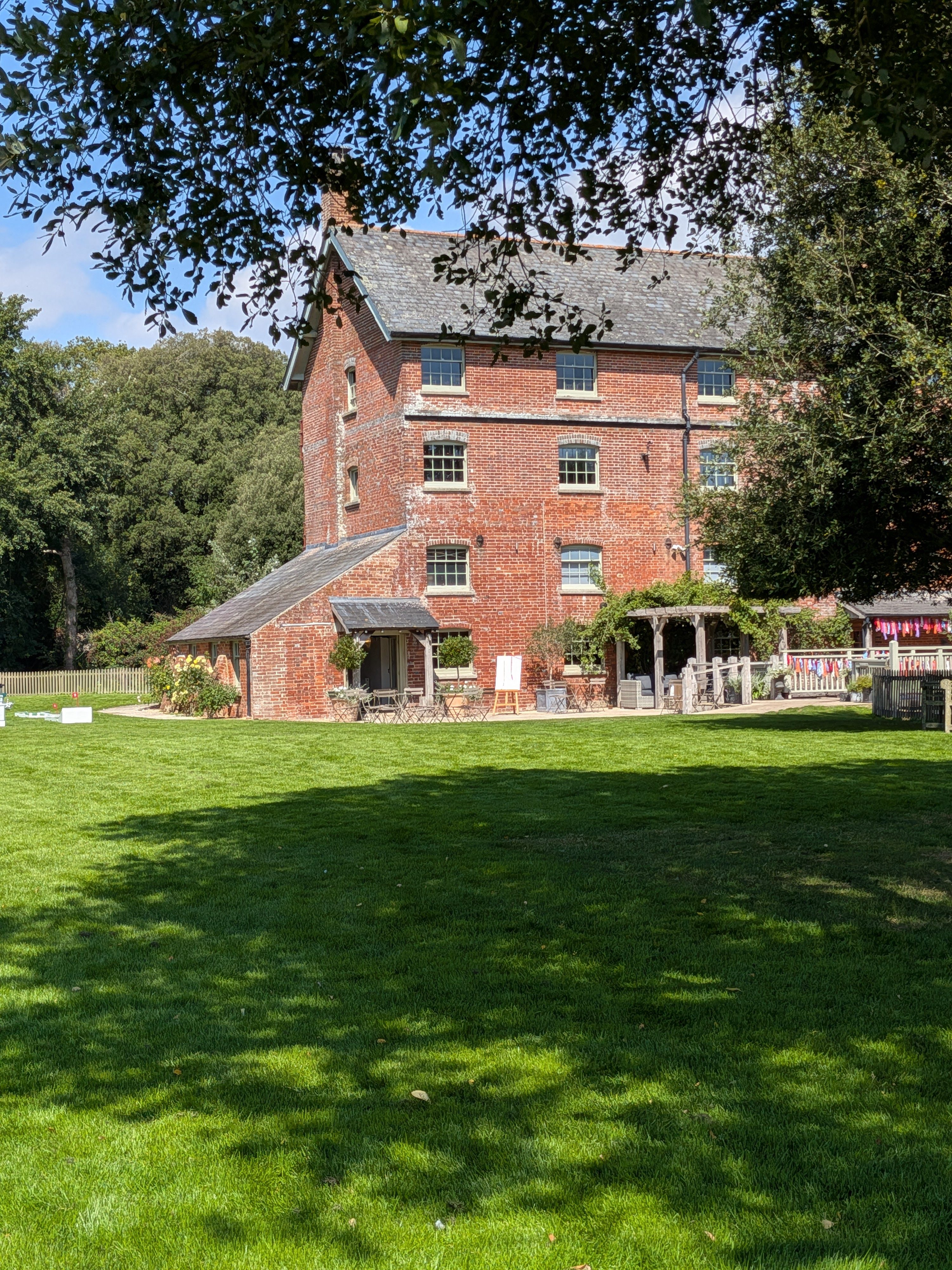 A wedding venue at an old mill in the British countryside