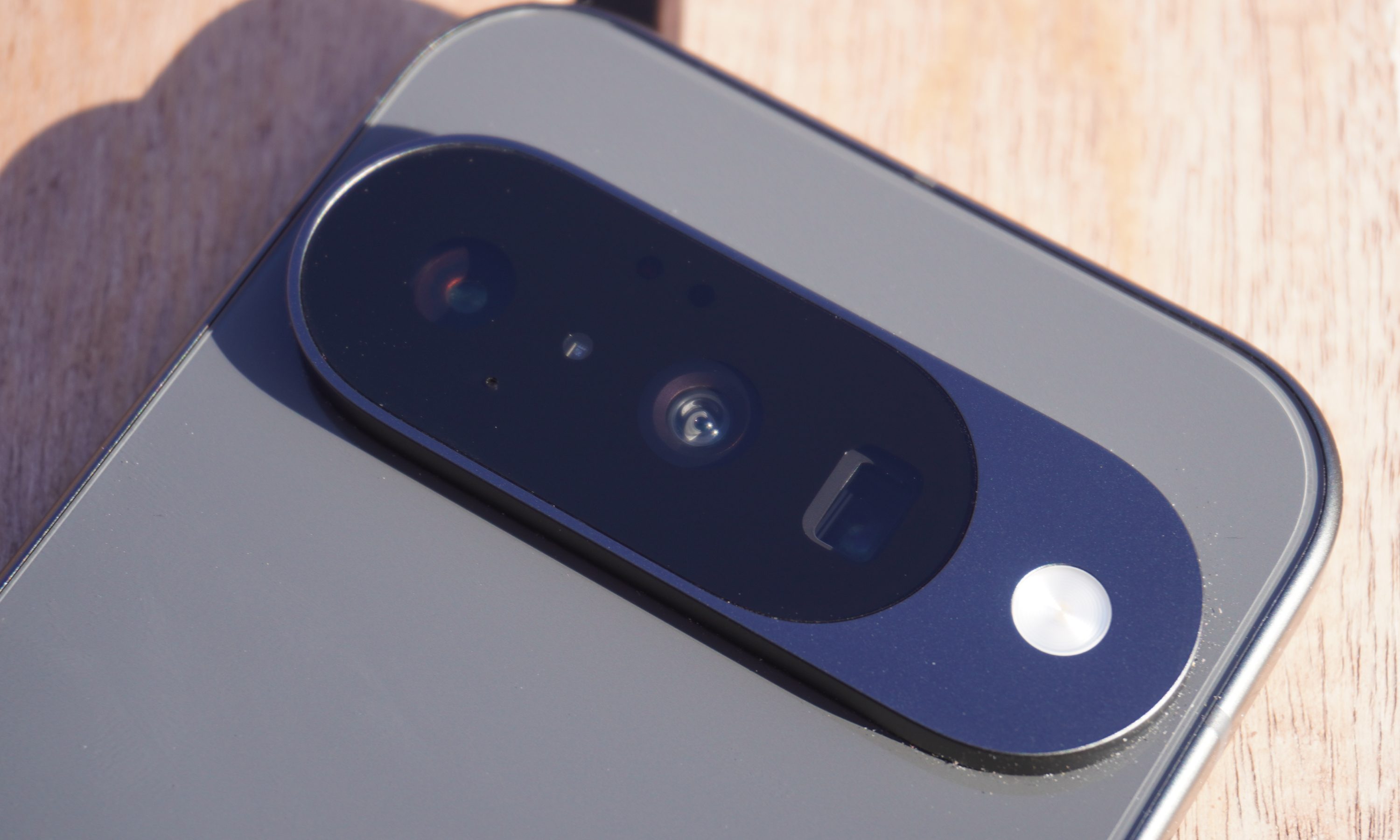 The rear camera bar of the Pixel 10