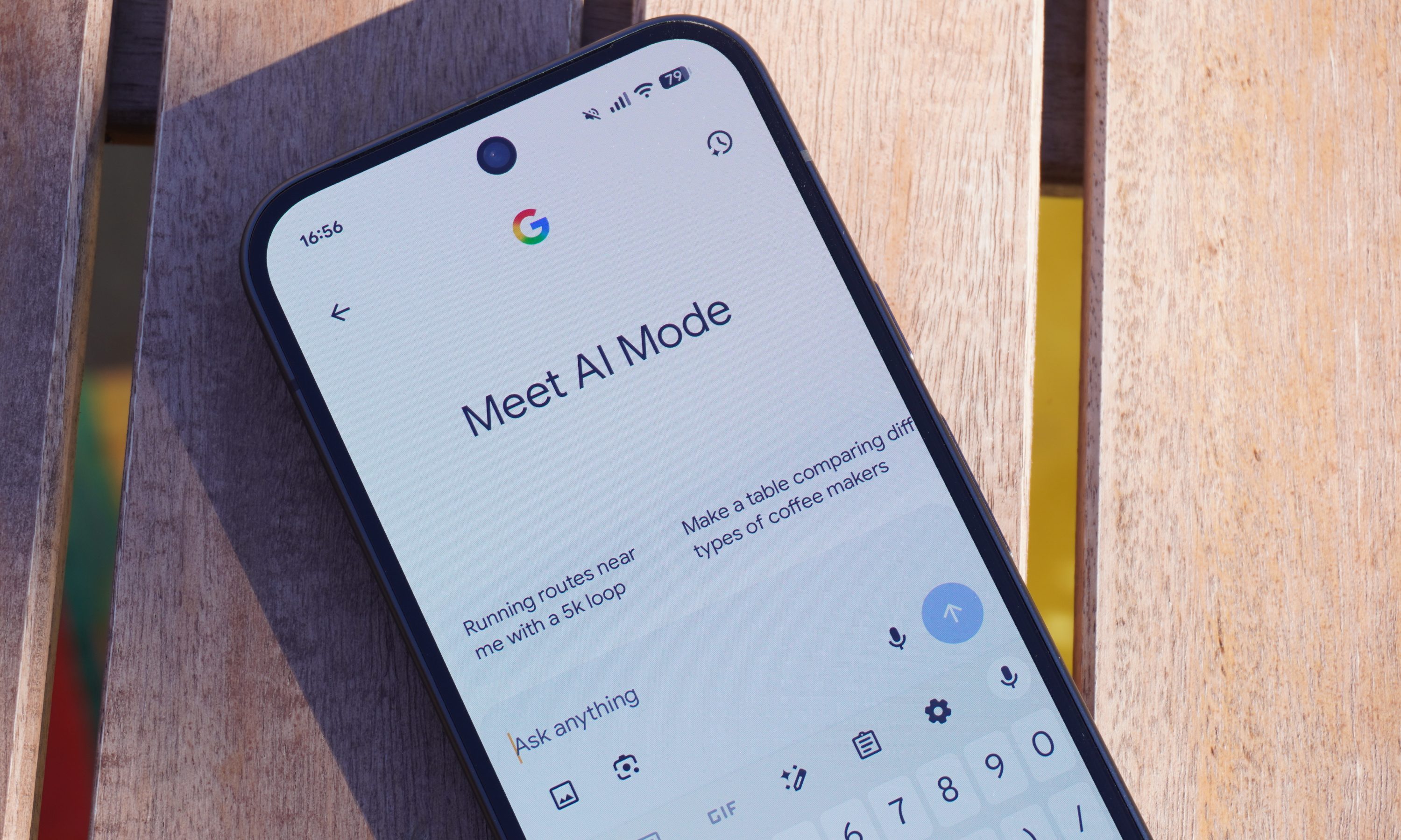 The Gemini AI Mode screen on the Pixel 10