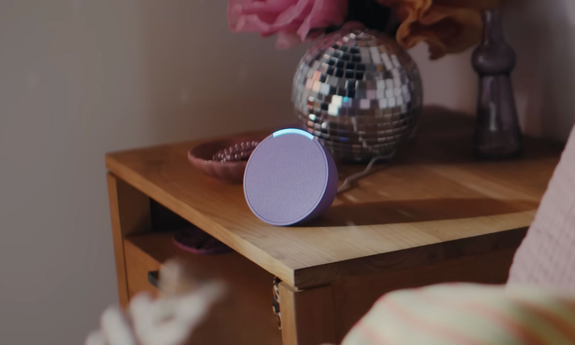 Alexa+ assistant on Echo speaker.