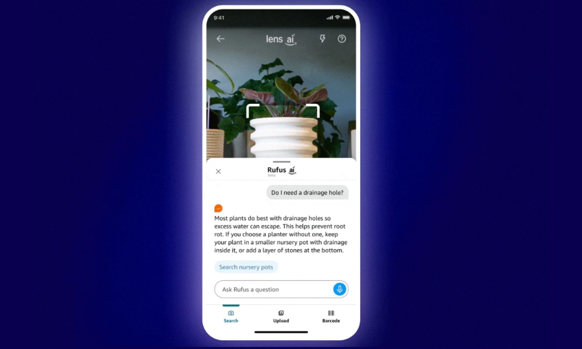 Amazon Live Lens in action.