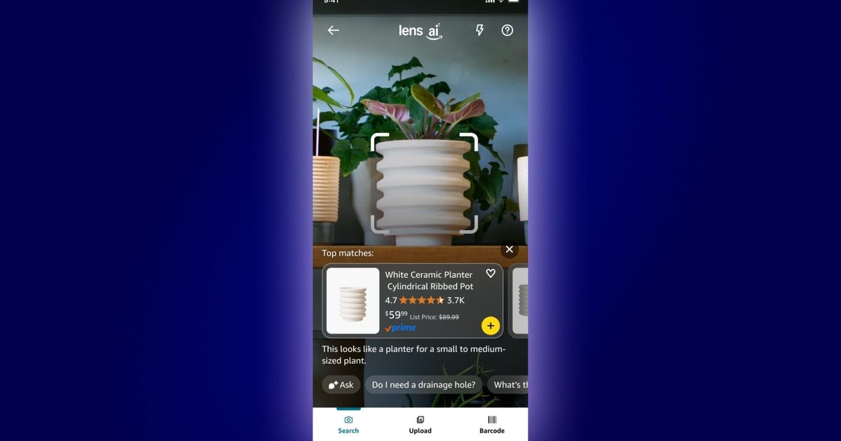 Joy Using Visualizer Amazon Amazon app's AI eyeballs will scan the world and shop stuff for you ...