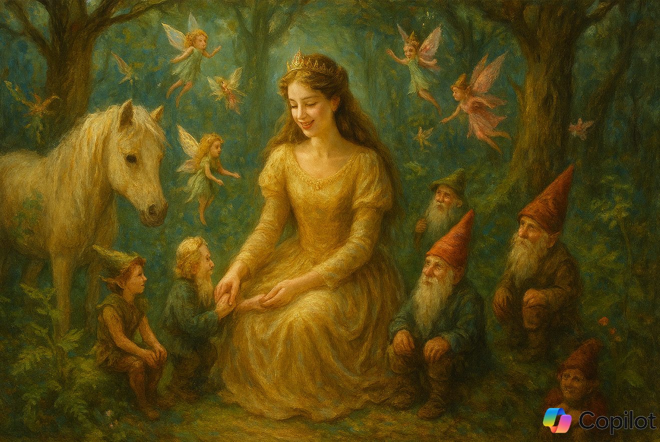 Fairytale image generated by Copilot