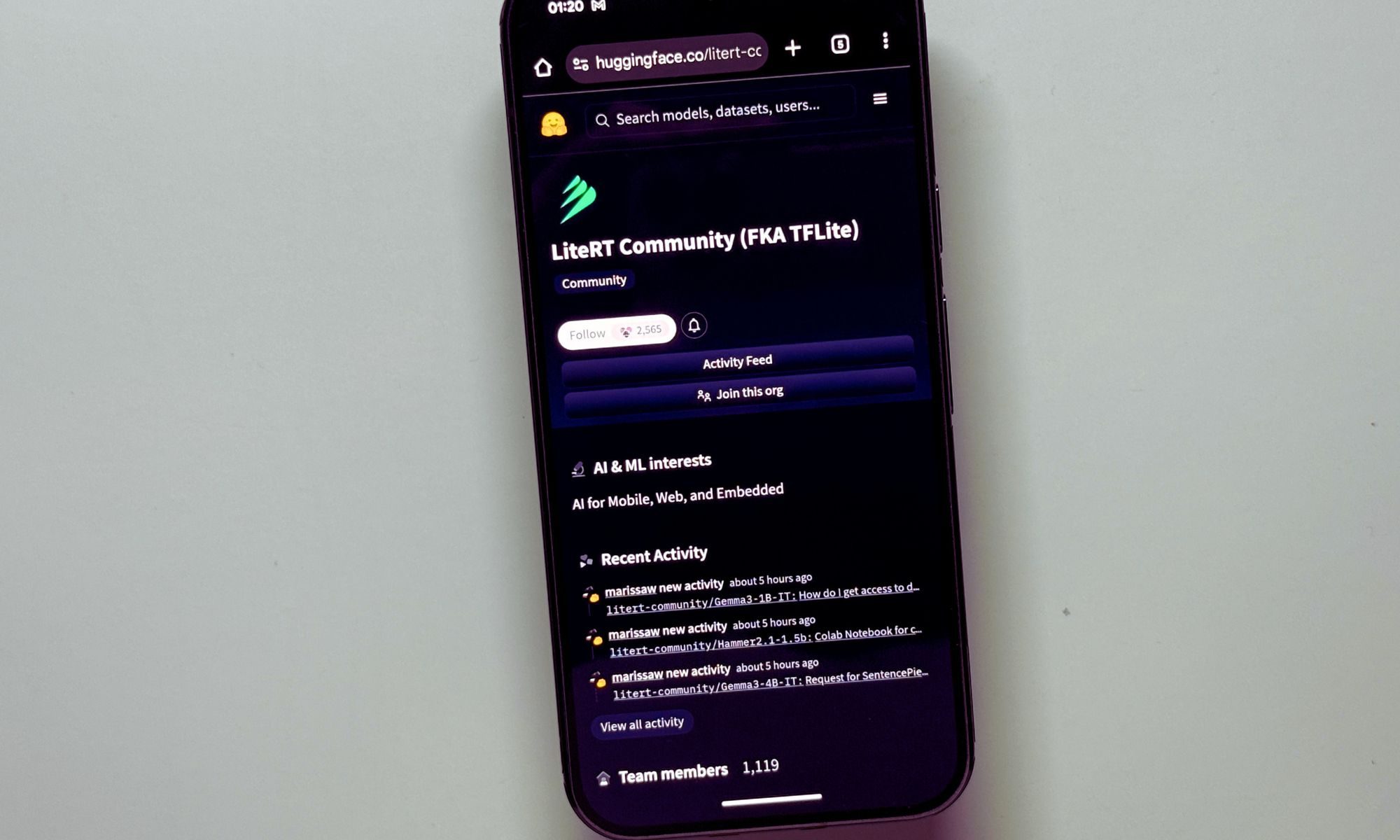 Running the Google AI Edge Gallery app on my Pixel 10 Pro.