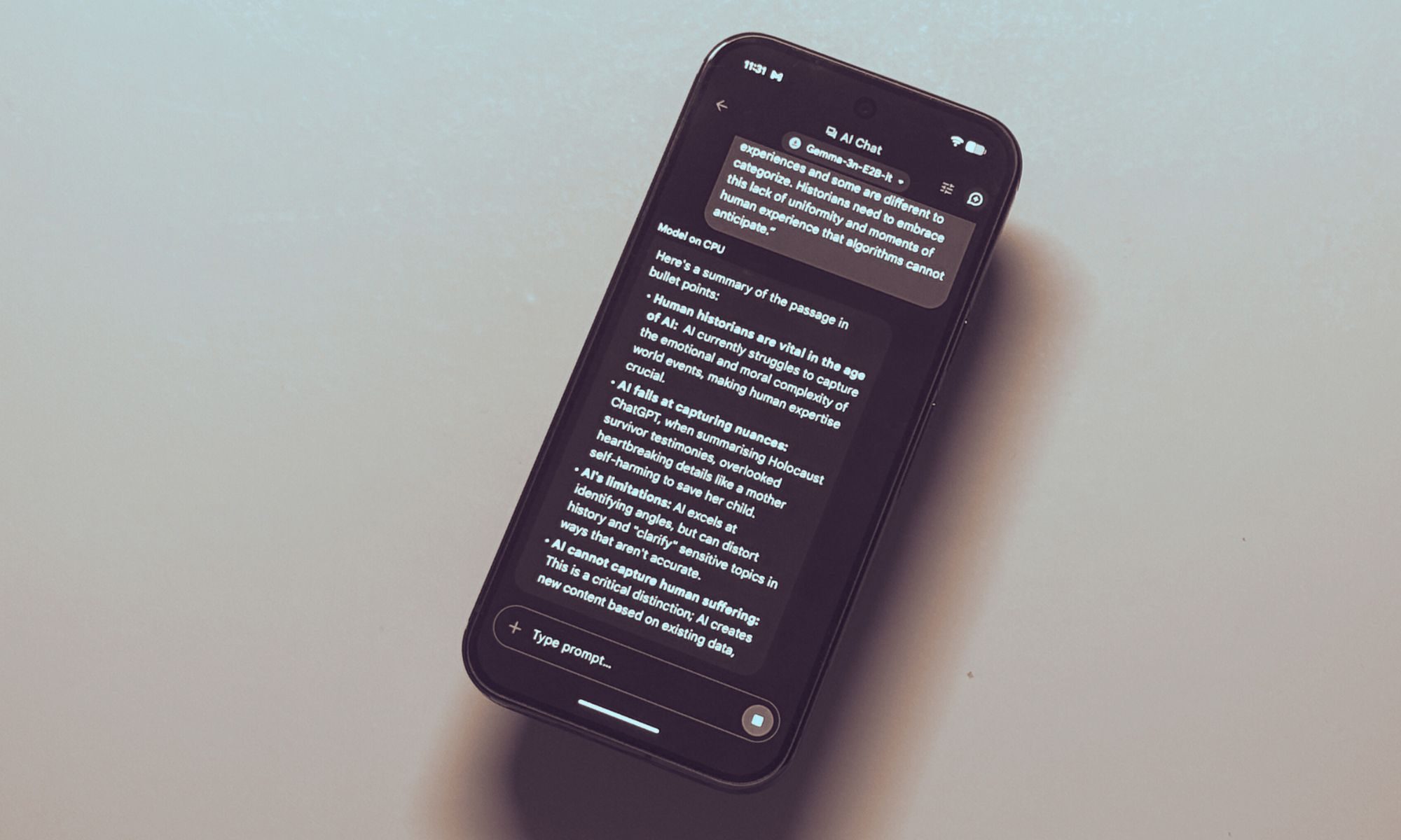 The Google AI Edge Gallery app is now live on my Pixel 10 Pro.