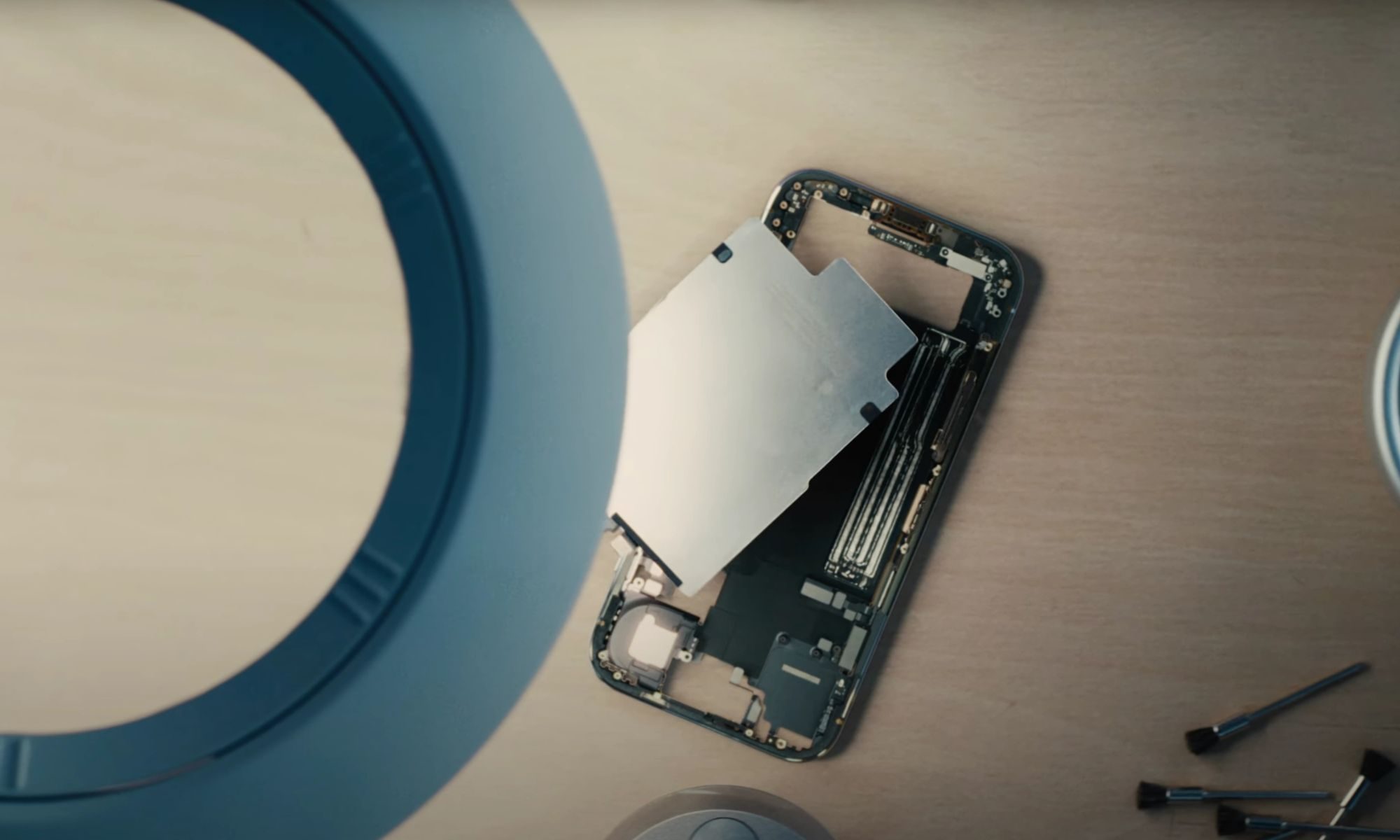 Inside view of iPhone Air.