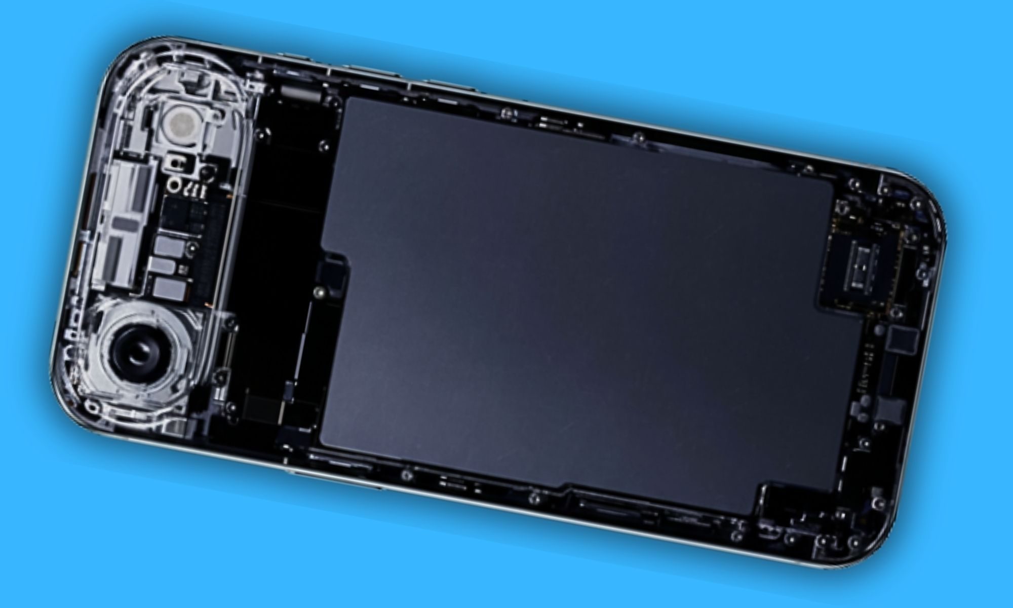 Internal view on official product render of the iPhone Air.