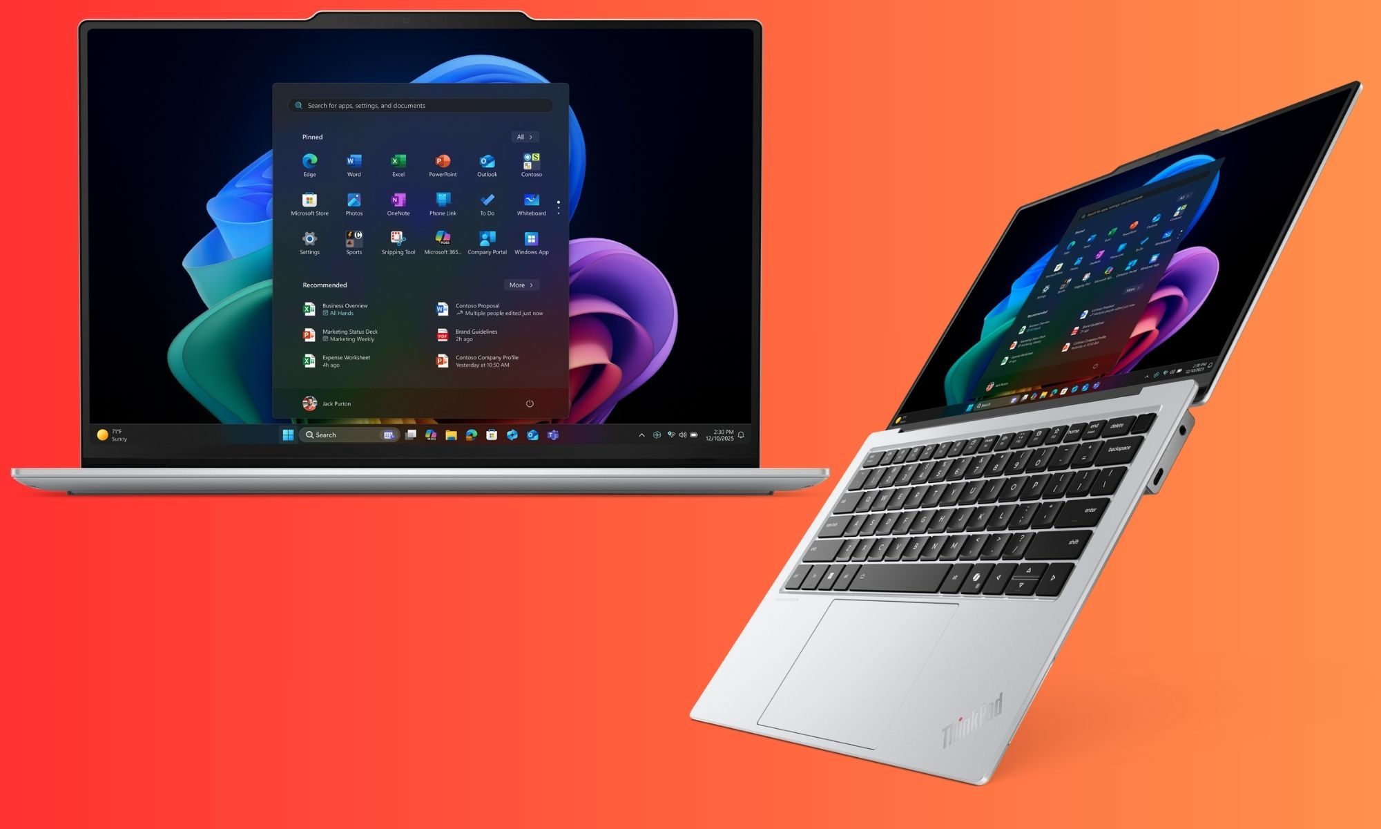 Display view of ThinkPad X9 Aura Edition in Glacier White.