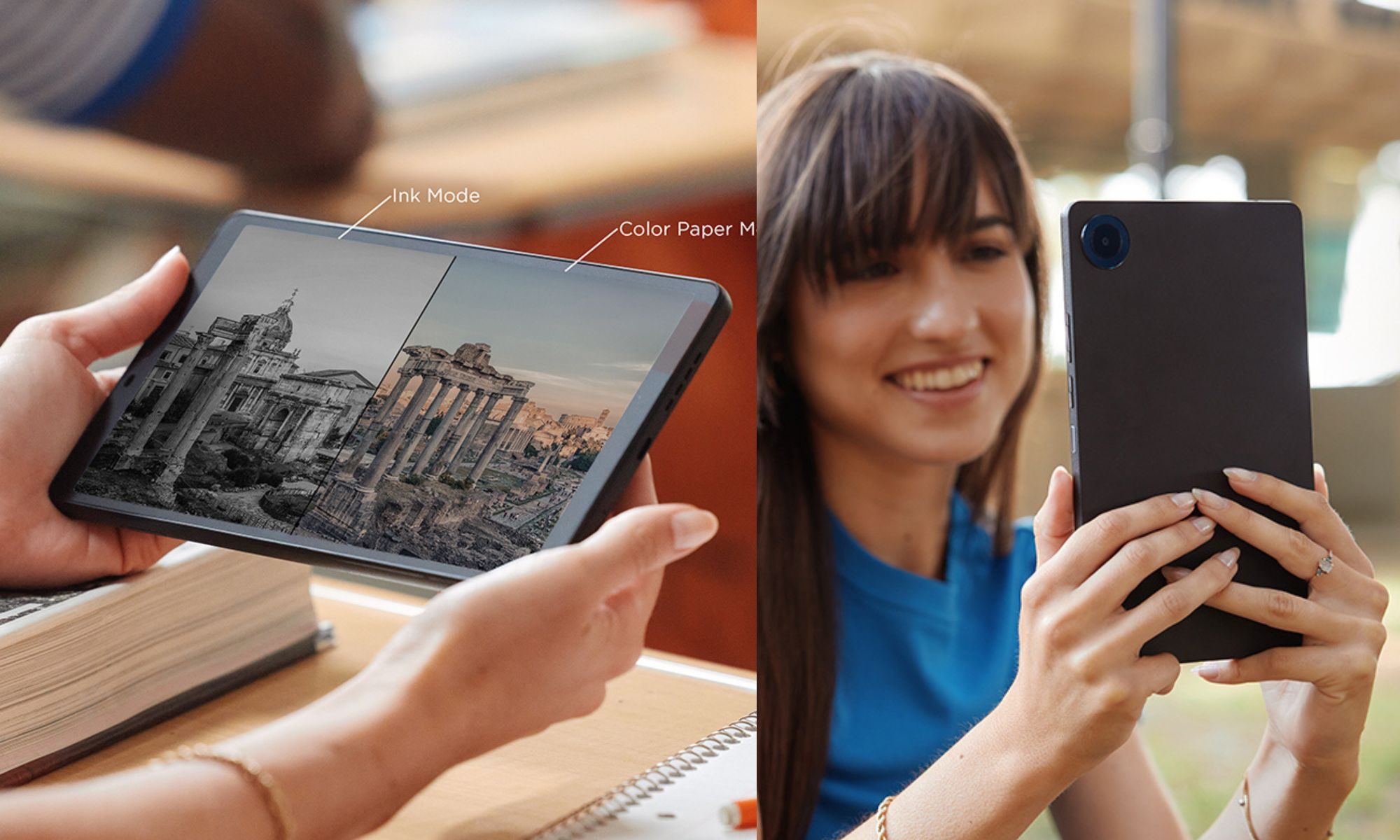 Person holding TAB 8 NXTPAPER 5G.