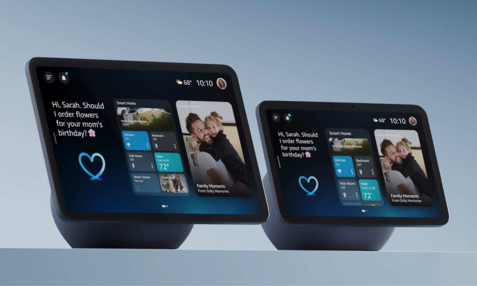 Amazon Echo Show in two sizes