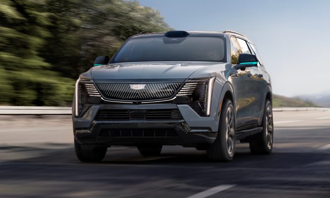 Rendering of a Cadillac Escalade IQ with a roof-mounted lidar sensor.