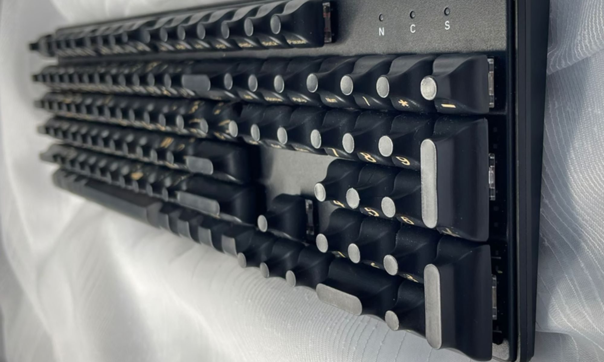 Top view of Deliz mechanical keyboard.