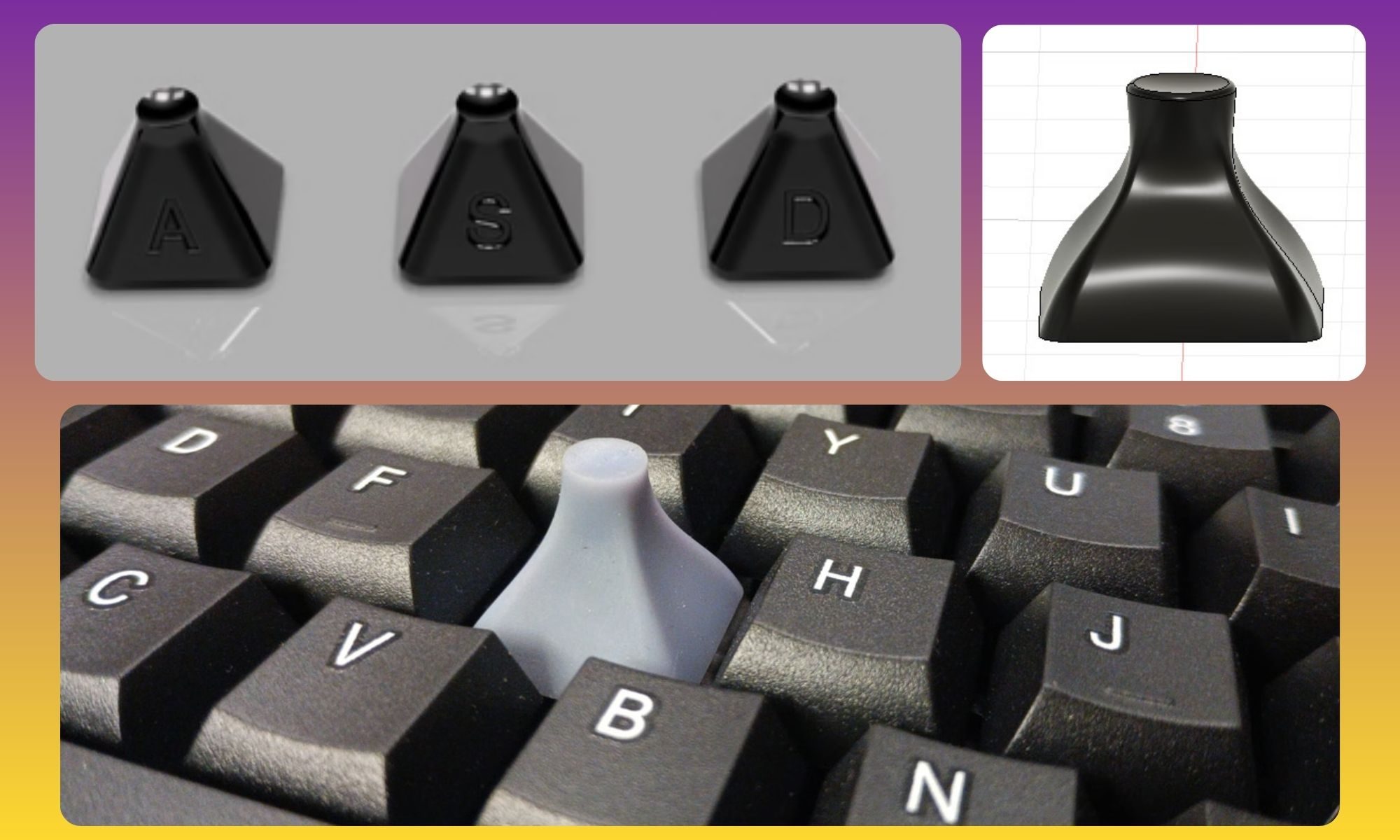 Close-up view of Deliz mechanical keyboard.