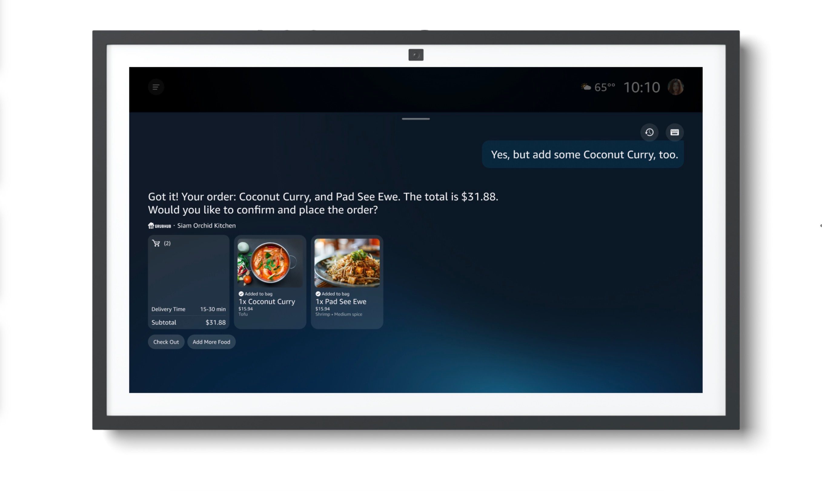 Placing order using Alexa+ assistant.