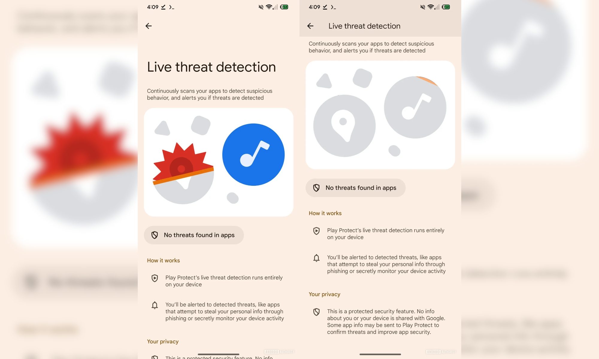 New Live Threat Detection page in development.