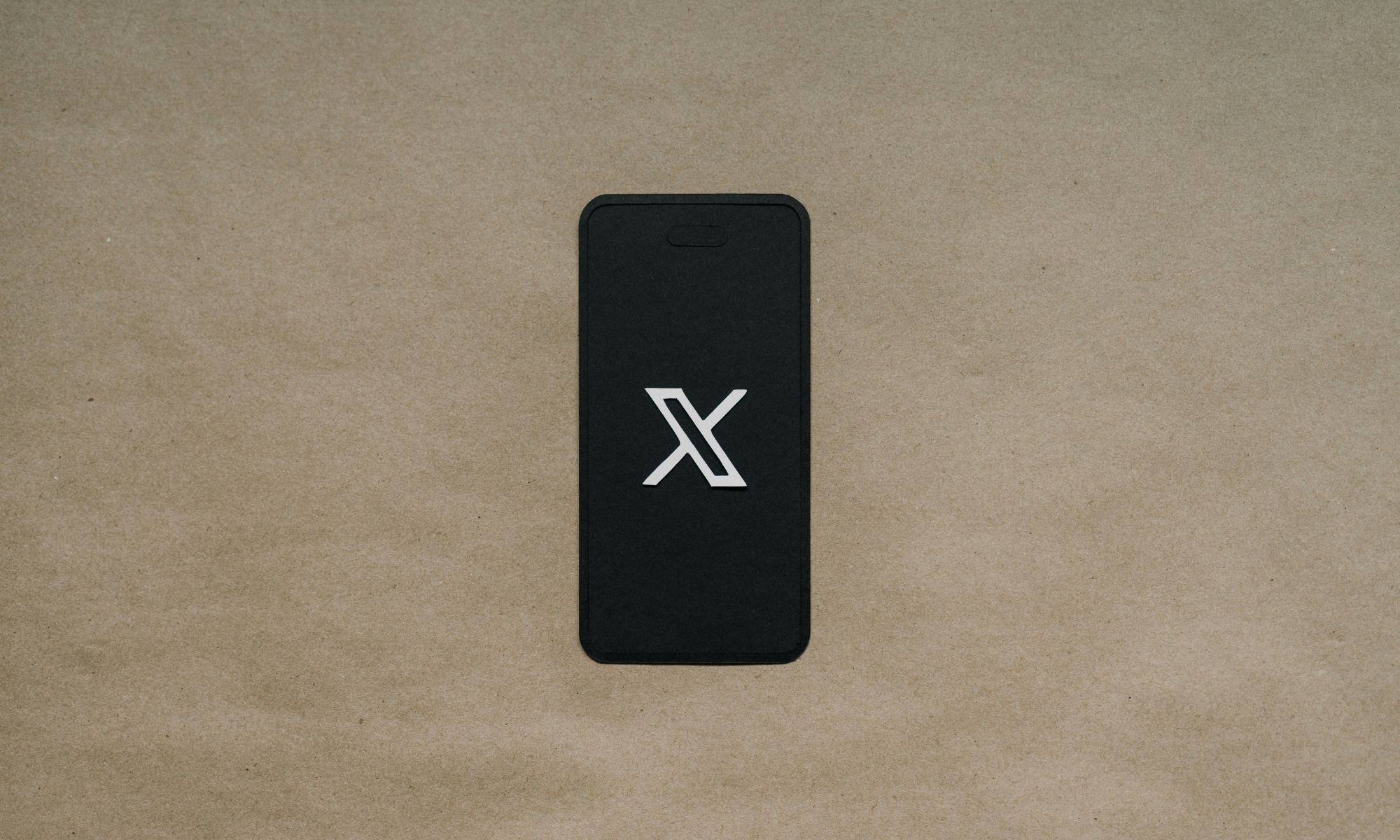 X logo on a smartphone