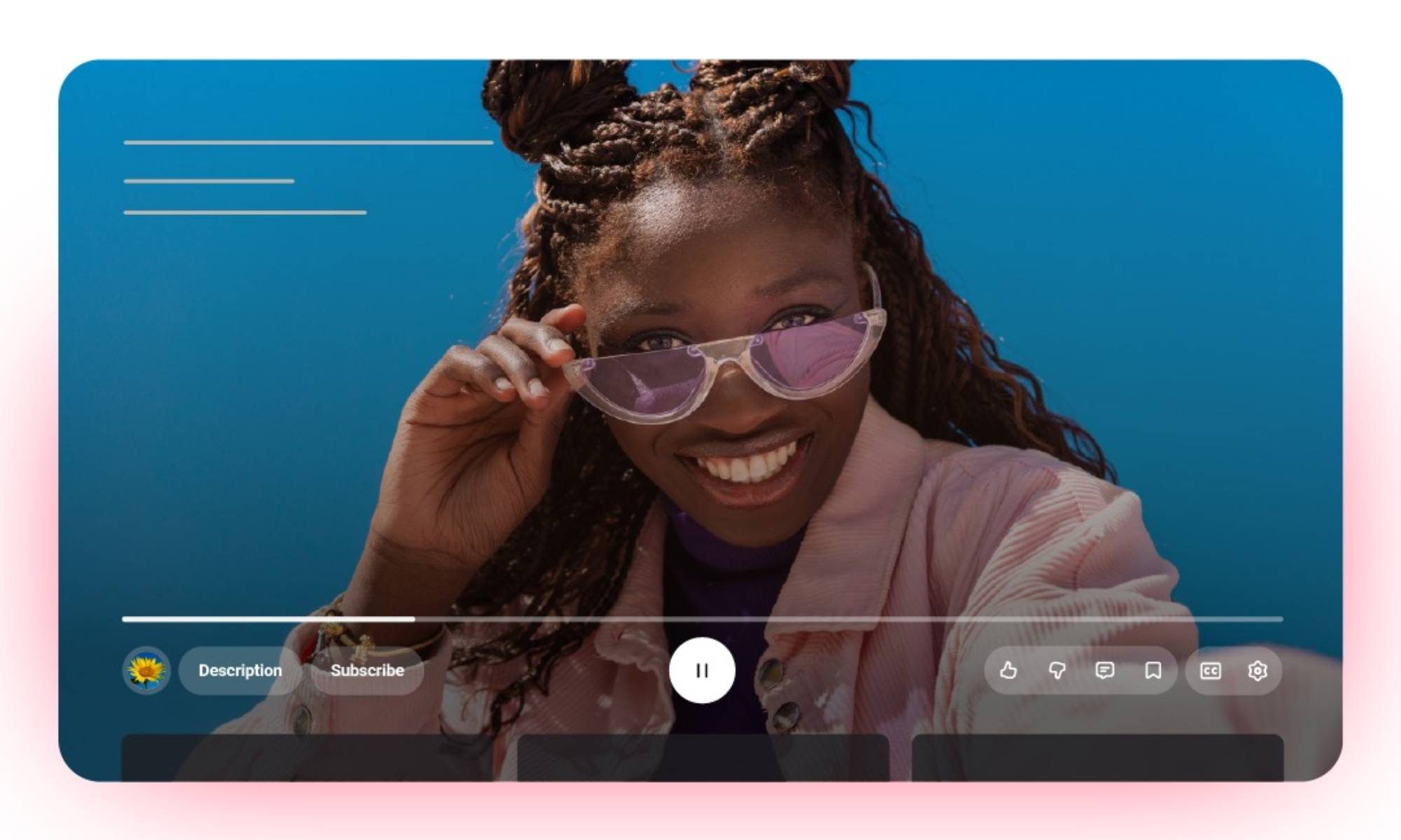 Image showing YouTube's new video player with revamped controls