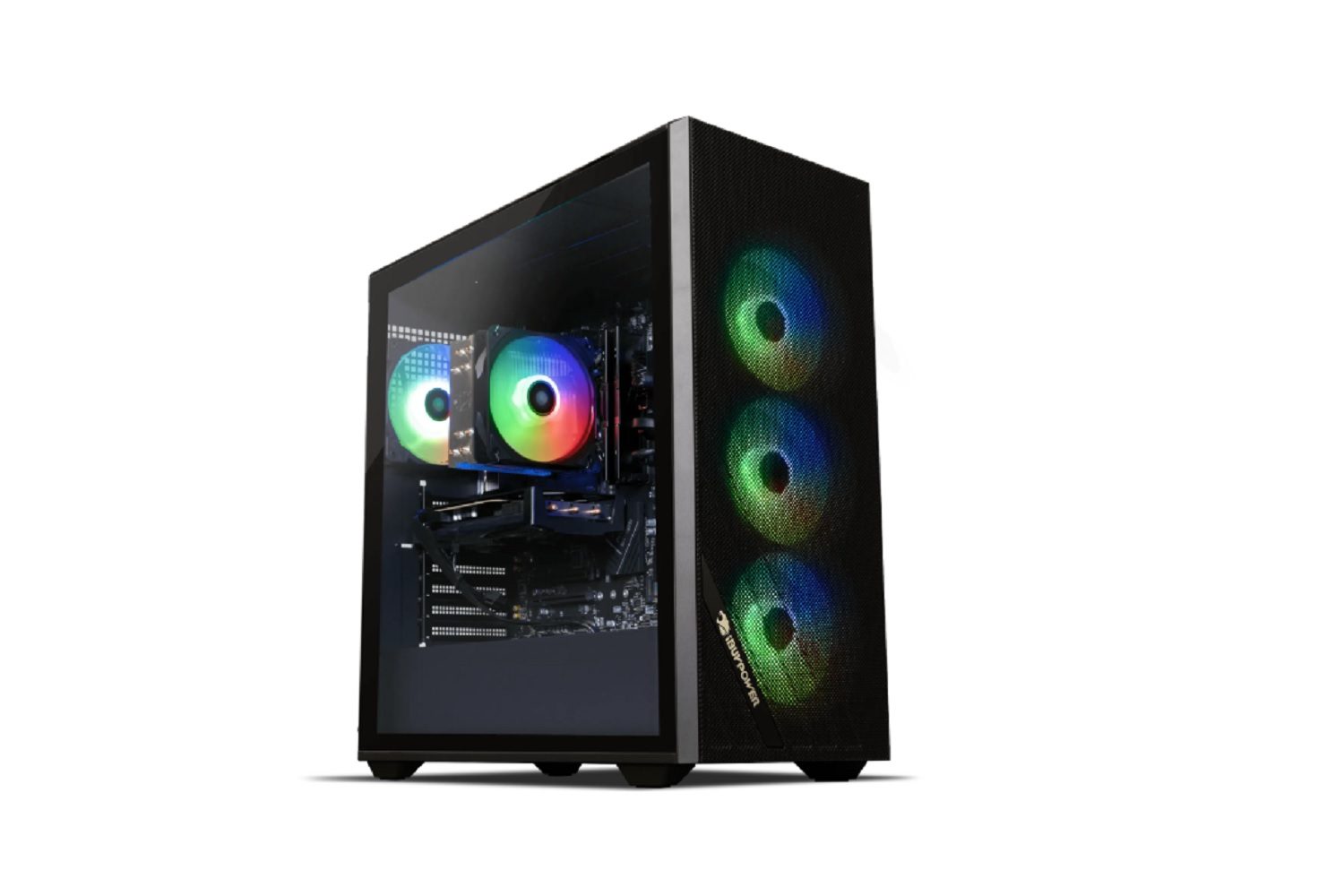 The iBuyPower RDY Scale B01 gaming PC on a white background.