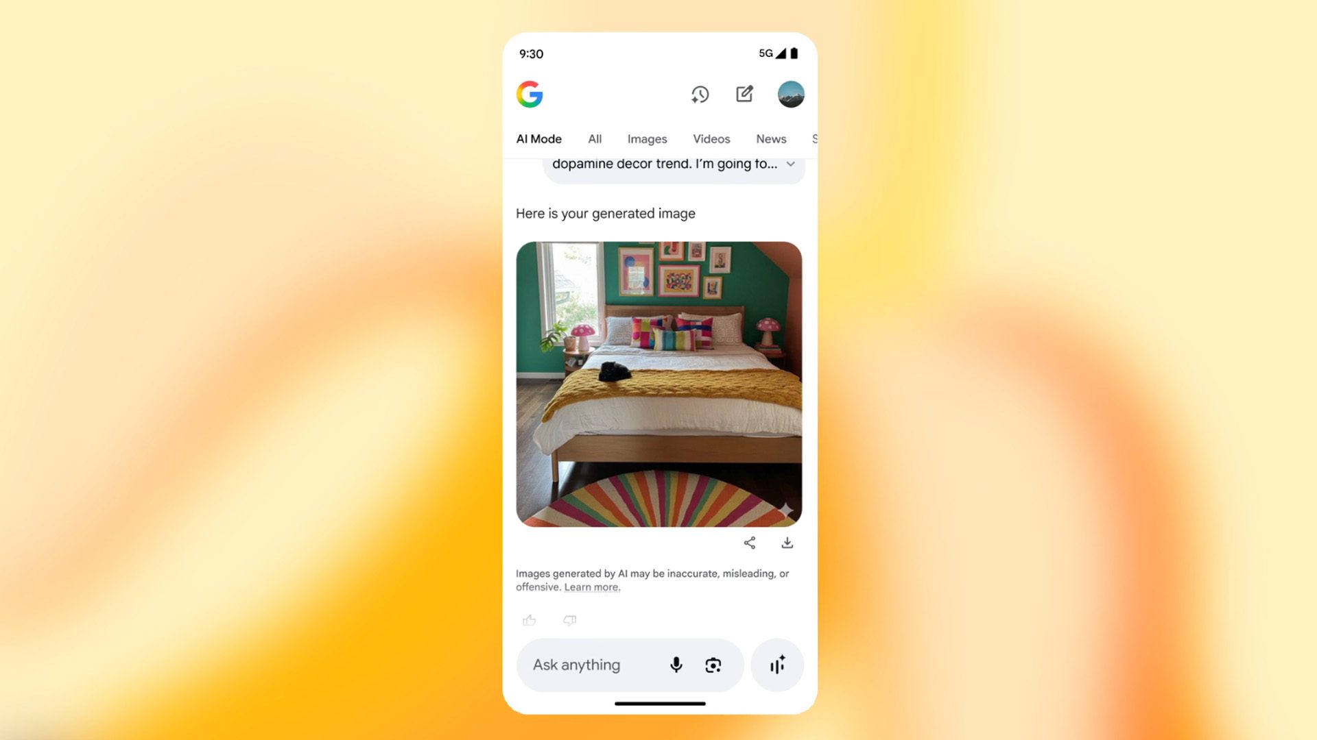 Gemini using Nano Banana to generate an image. 