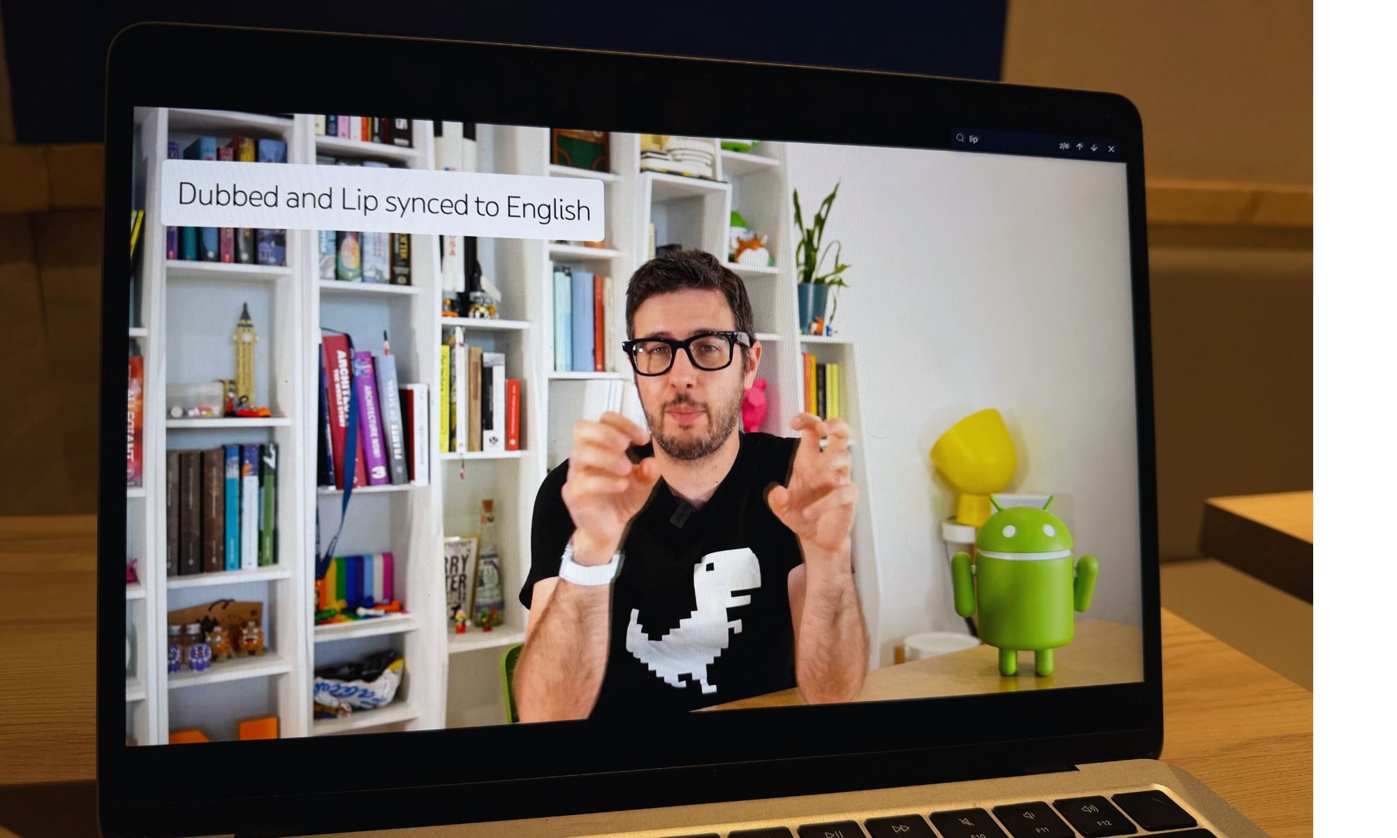 YouTube AI lip sync feature in action.