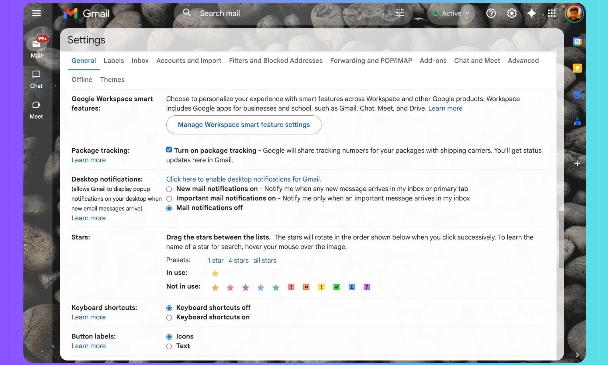 Gemini apps activity in Gmail.