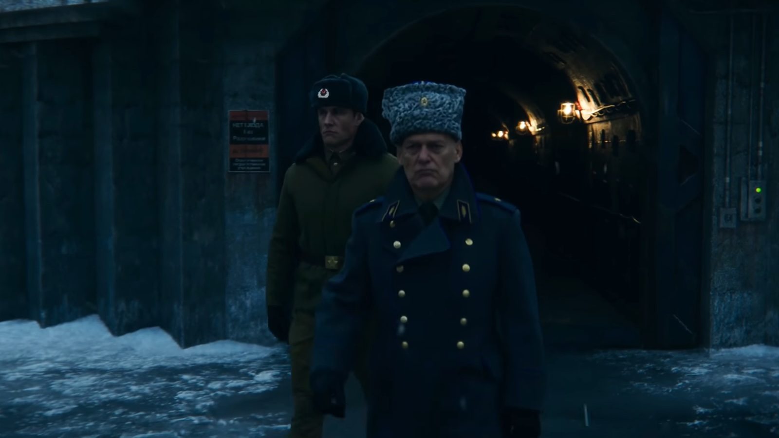 Grigori and a Soviet official in Stranger Things season 3.