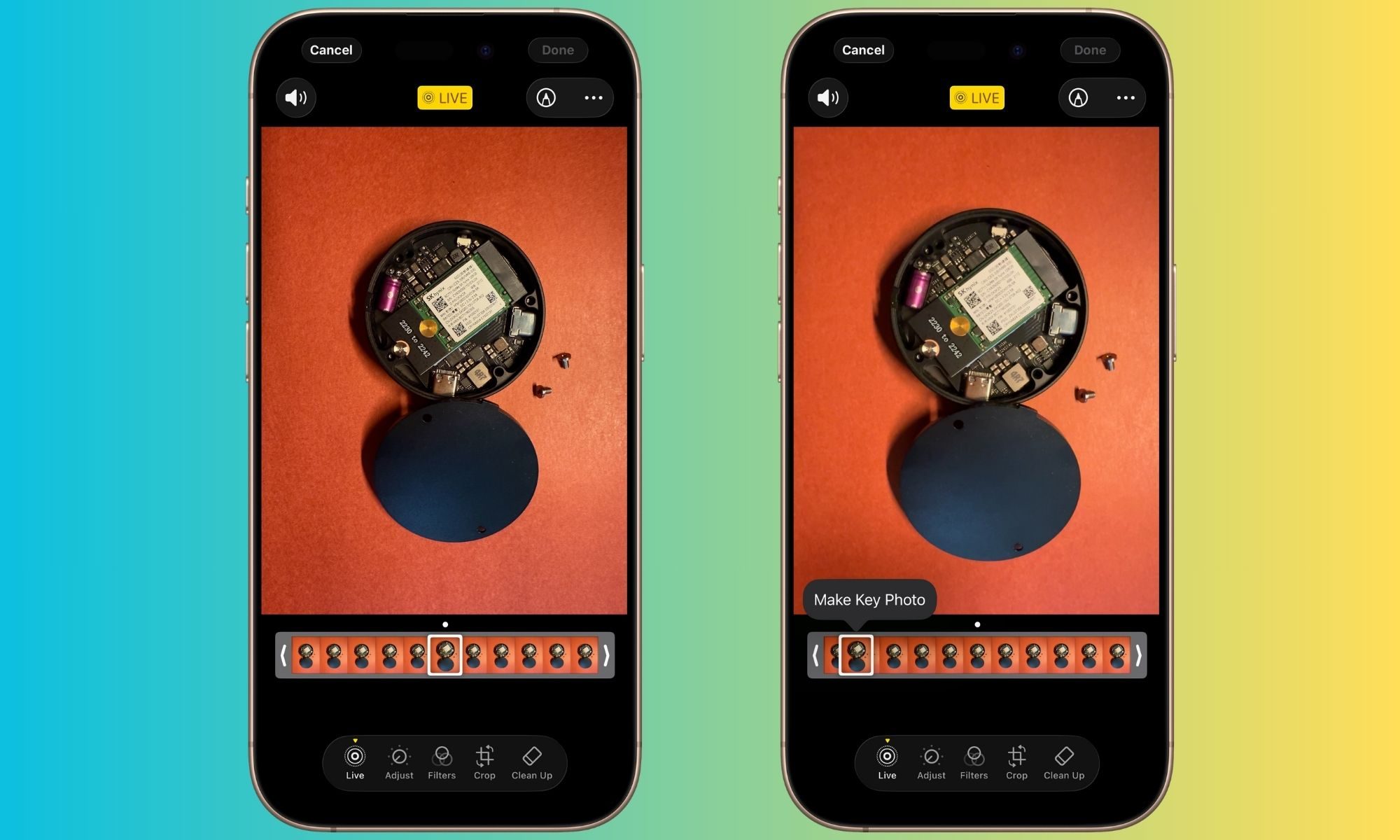 Adjusting key frame for a Live Photo