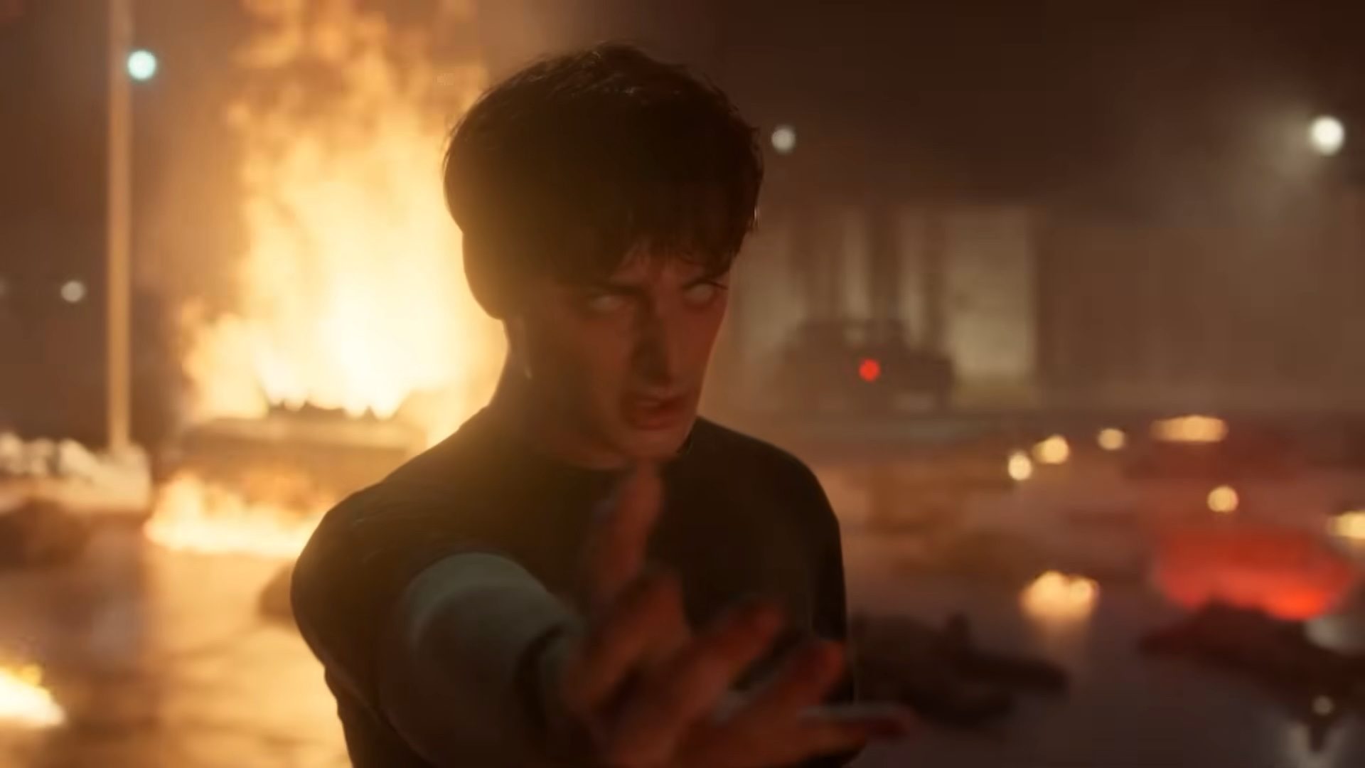 Noah Schnapp as Will using psychic powers in Stranger Things season 5.