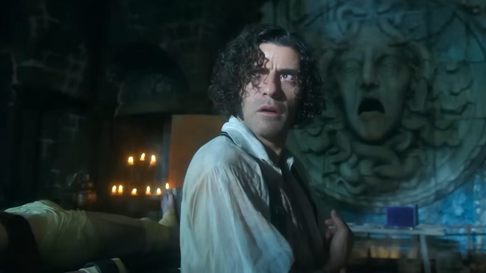 Oscar Isaac in Frankenstein.