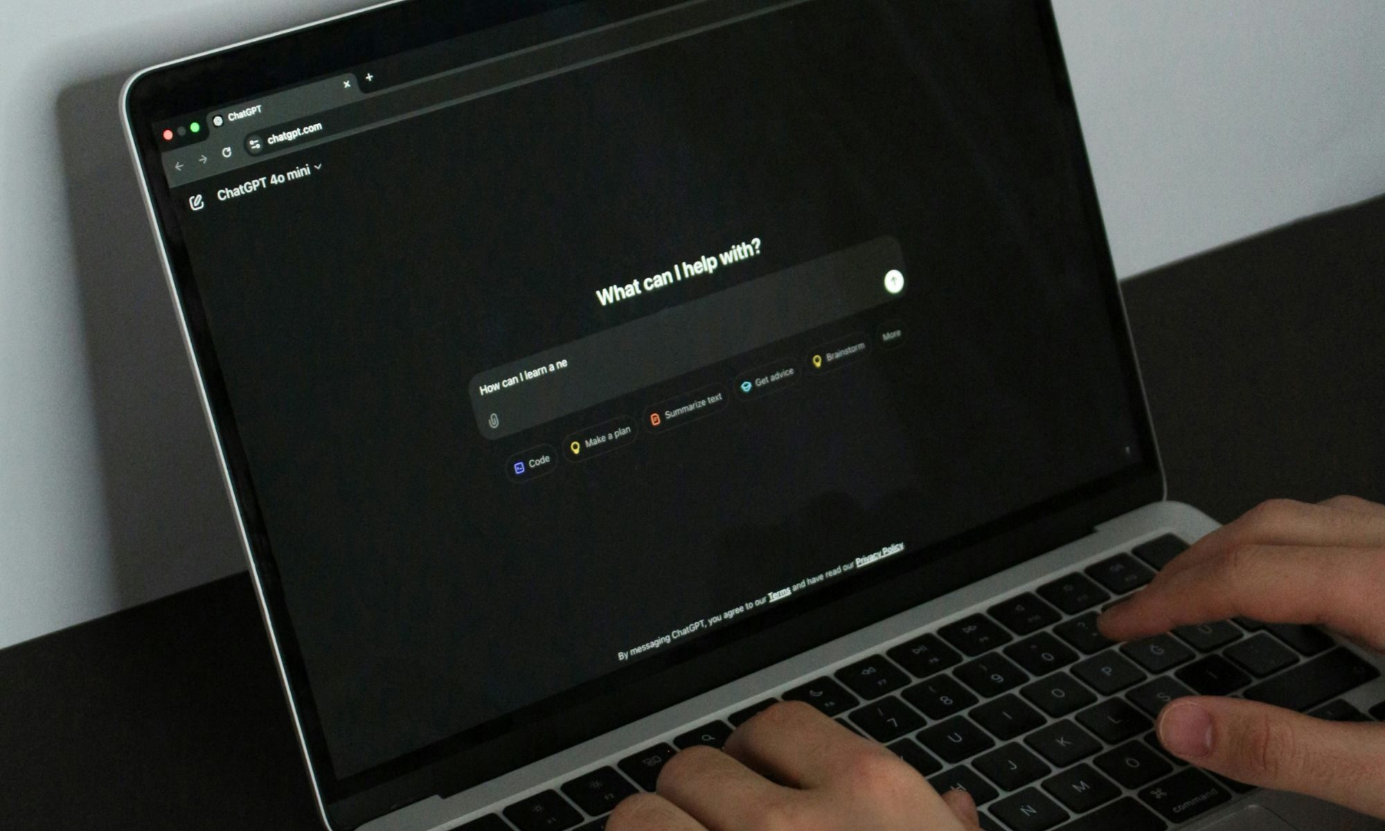 ChatGPT on a laptop